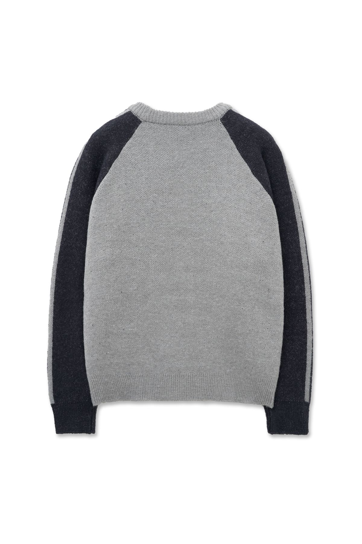 캑터스도넛마켓(CACTUSDONUTMARKET) 887 Graphic Raglan Track Sweater-Melange gray