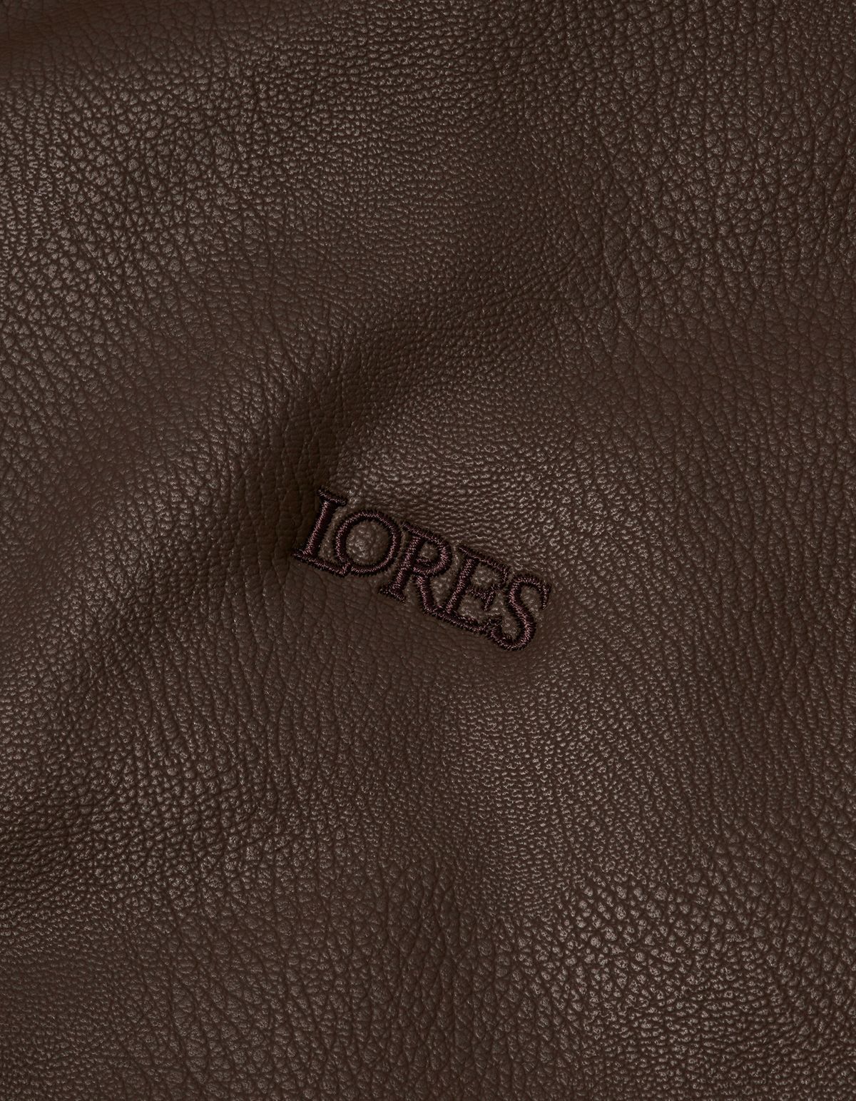 로어즈(LORES) Faux Leather Neck Zip Jacket - Brown