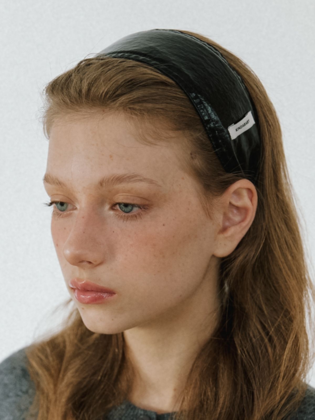 카인더베이비(KINDABABY) soft plaid headband - black