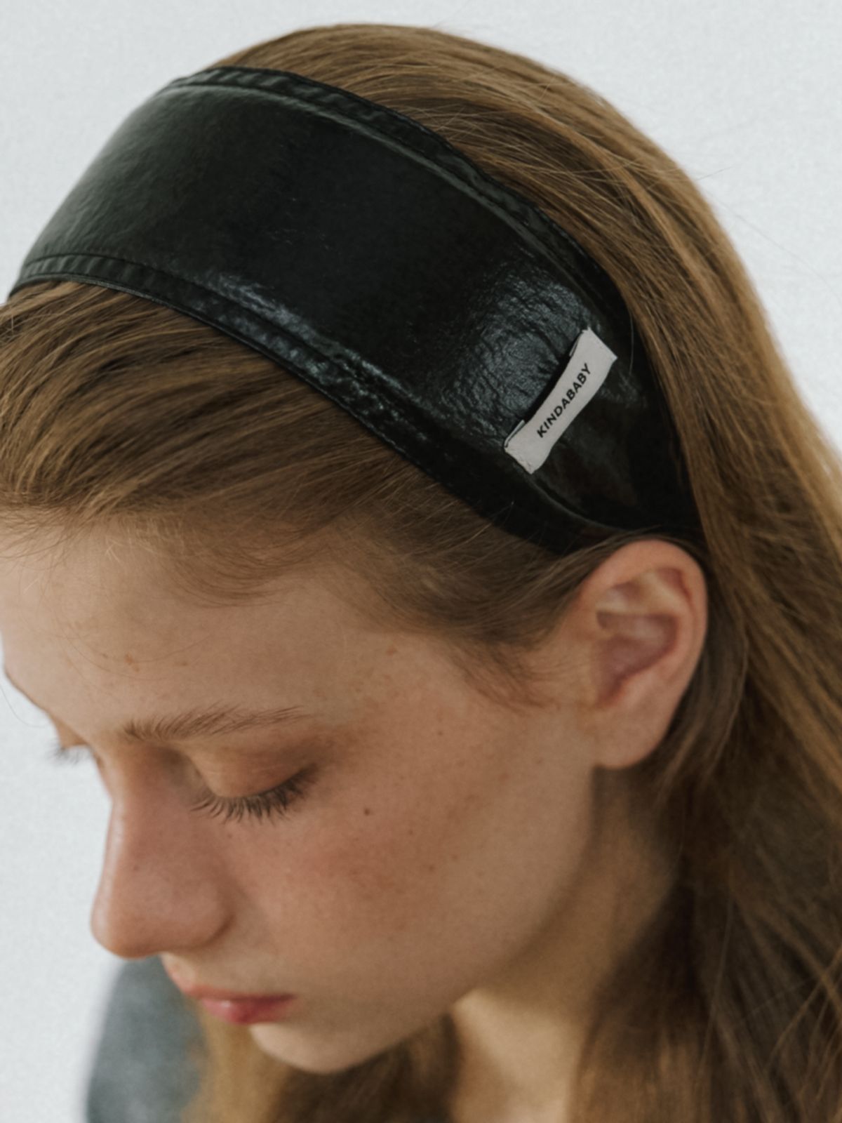 카인더베이비(KINDABABY) soft plaid headband - black