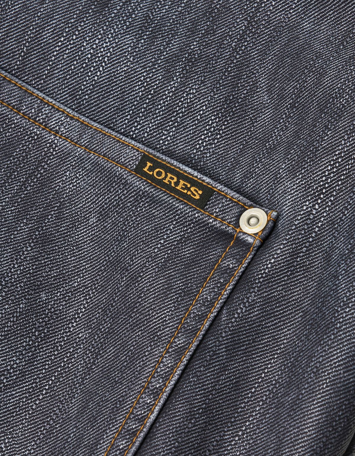 로어즈(LORES) Faux Leather Trucker Jacket - Indigo