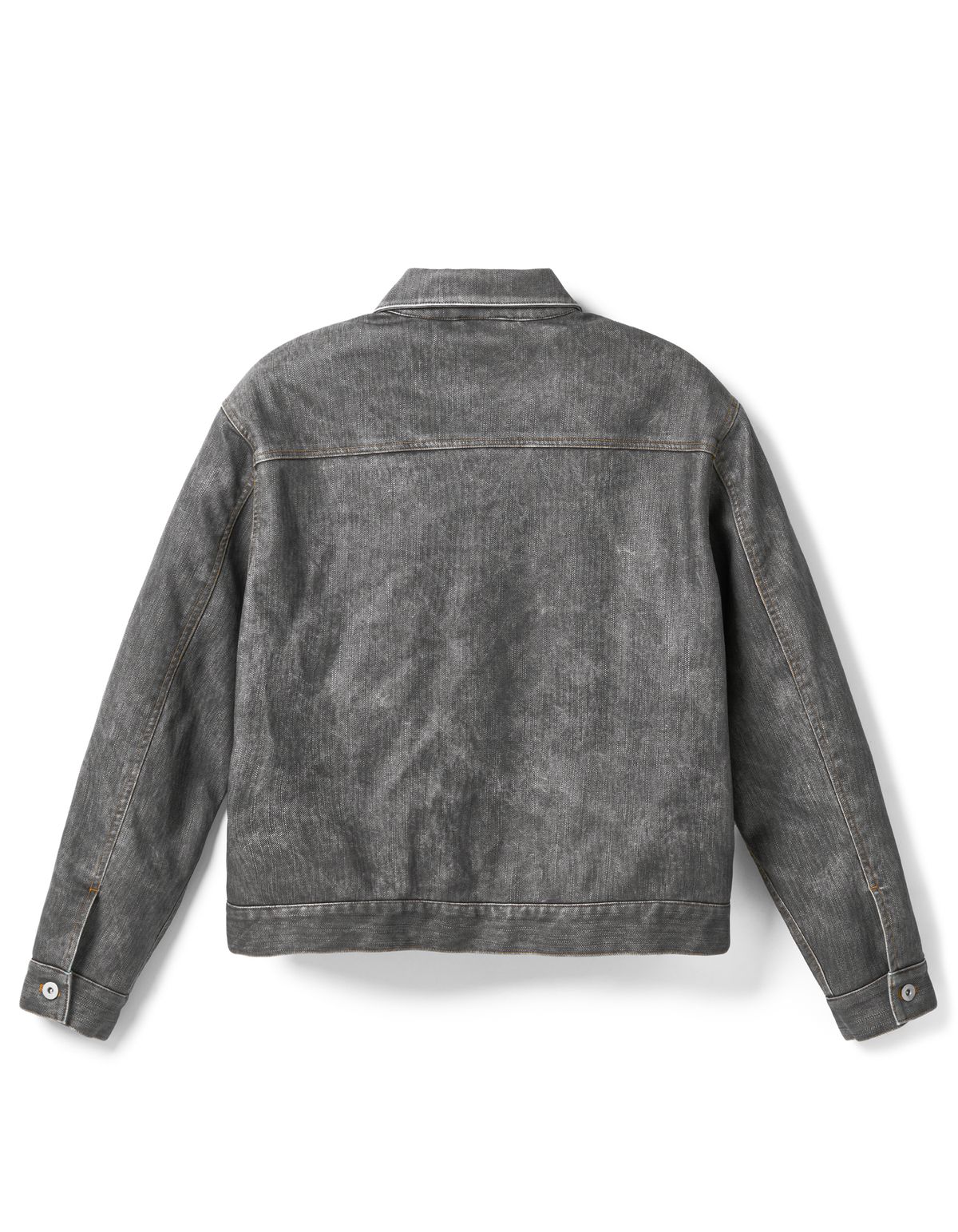 로어즈(LORES) Faux Leather Trucker Jacket - Black