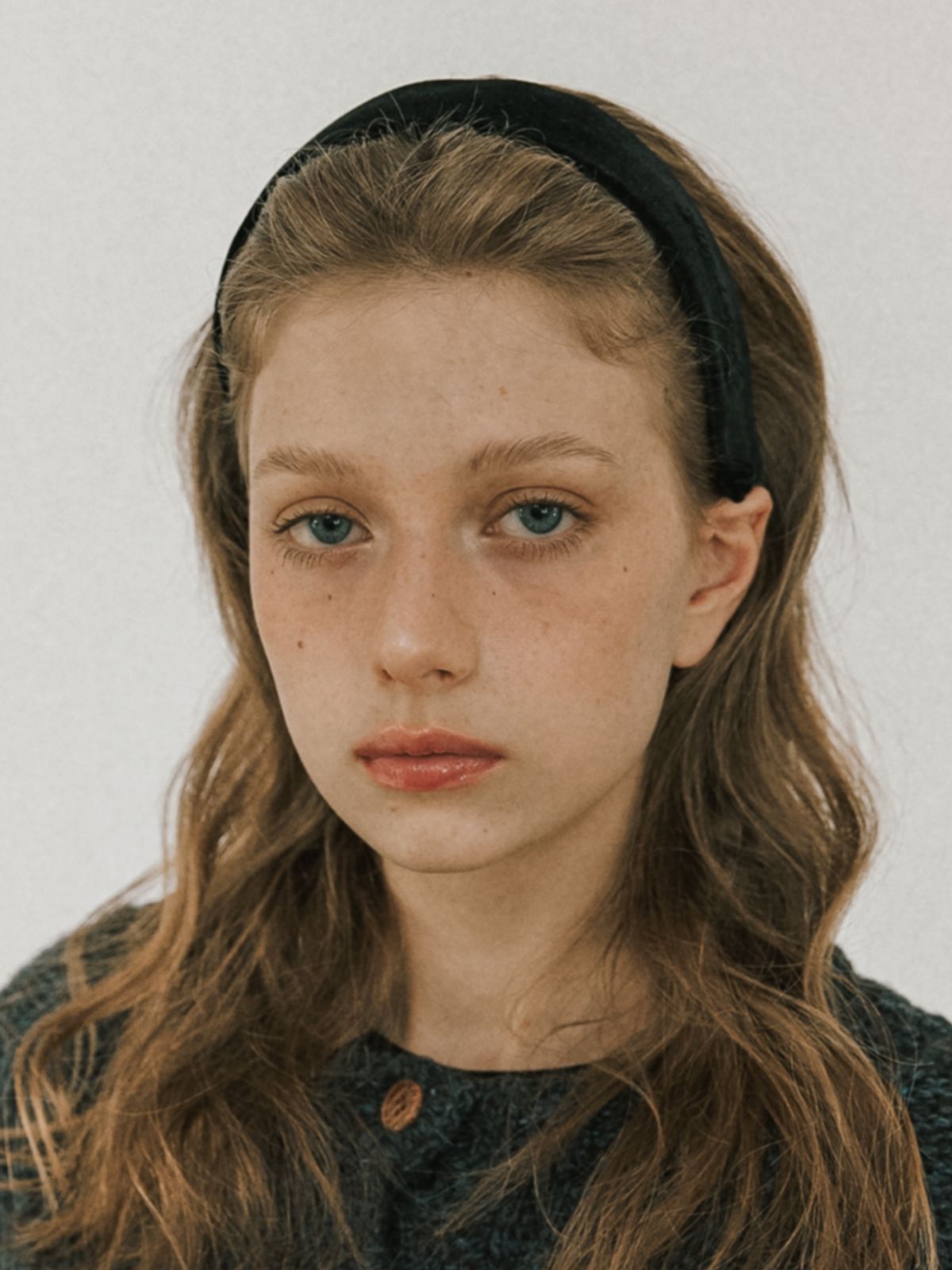 카인더베이비(KINDABABY) classic velvet logo head band - black