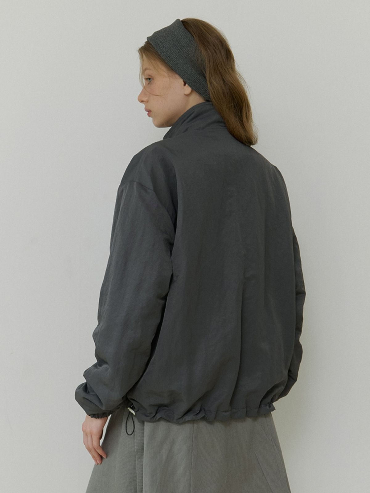 카인더베이비(KINDABABY) reversible fleece easy jacket - charcoal