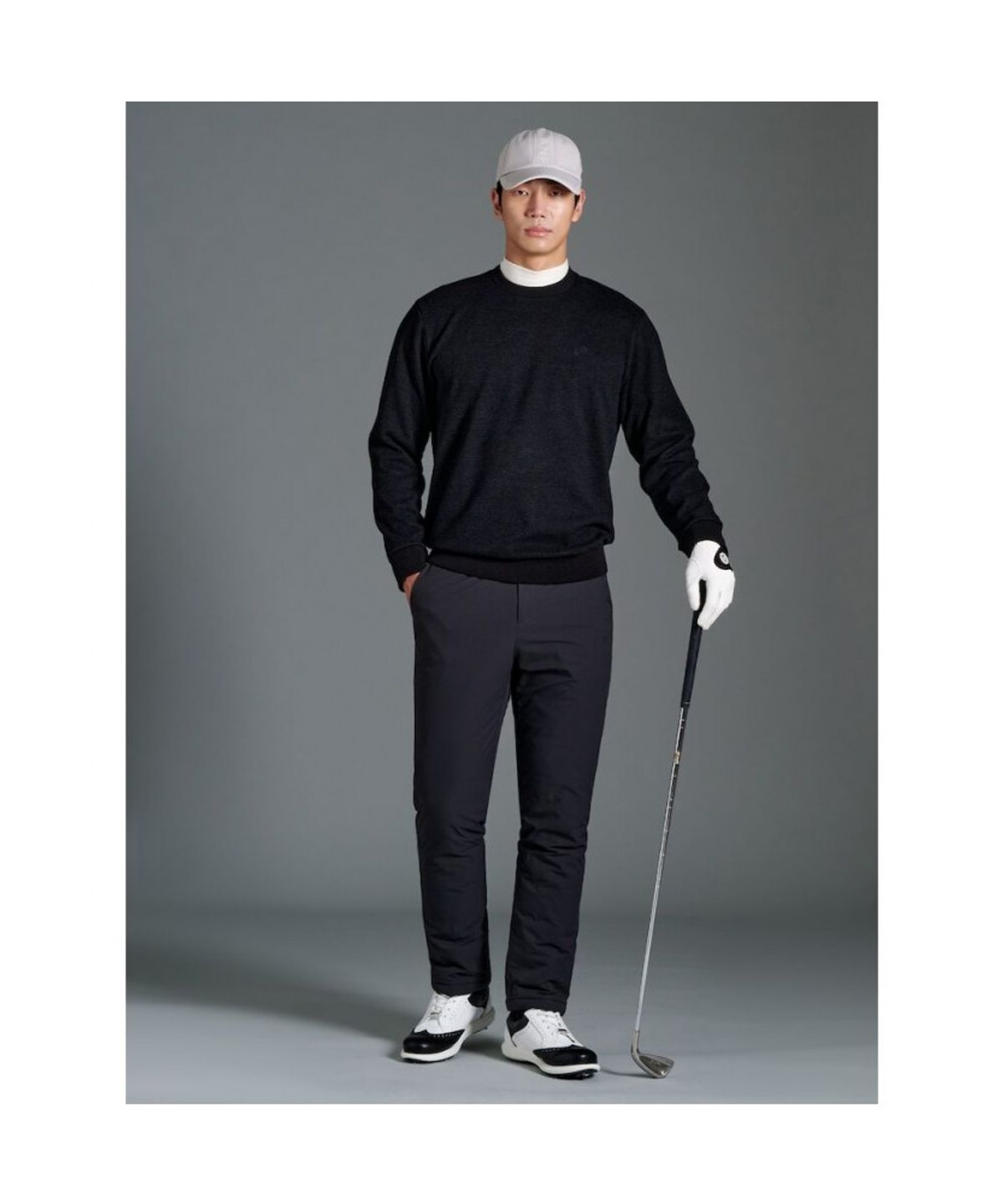 빈폴골프(BEANPOLE GOLF) 남성 하운드 투스 스웨트 셔츠 - 애쉬