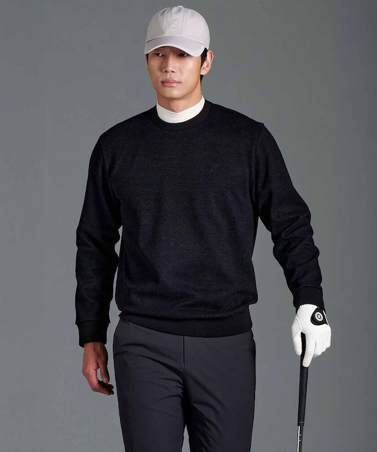 빈폴골프(BEANPOLE GOLF) 남성 하운드 투스 스웨트 셔츠 - 애쉬