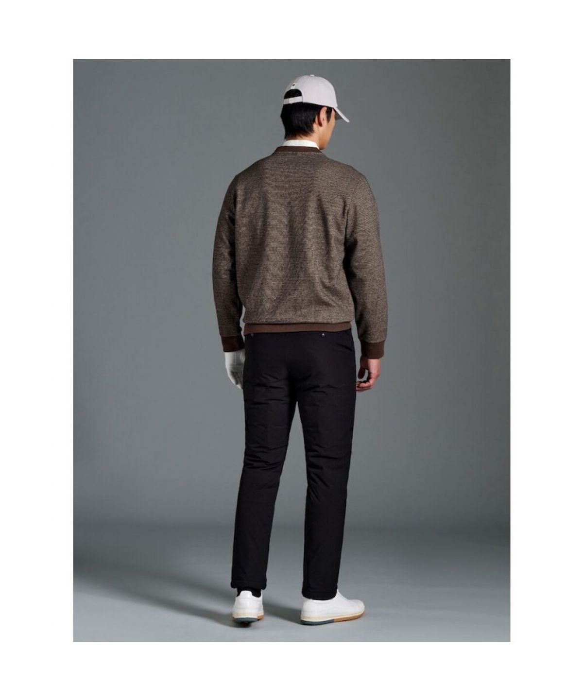 빈폴골프(BEANPOLE GOLF) 남성 하운드 투스 스웨트 셔츠 - 브라운