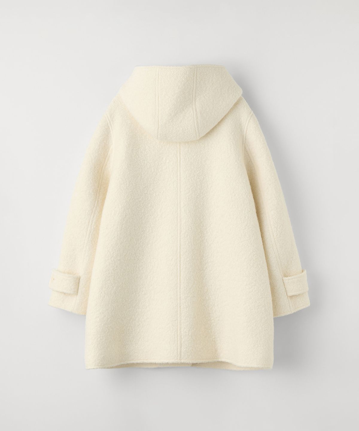 셀리테일즈(CELITAILS) BOUCLE HOODED HALF COAT_IVORY