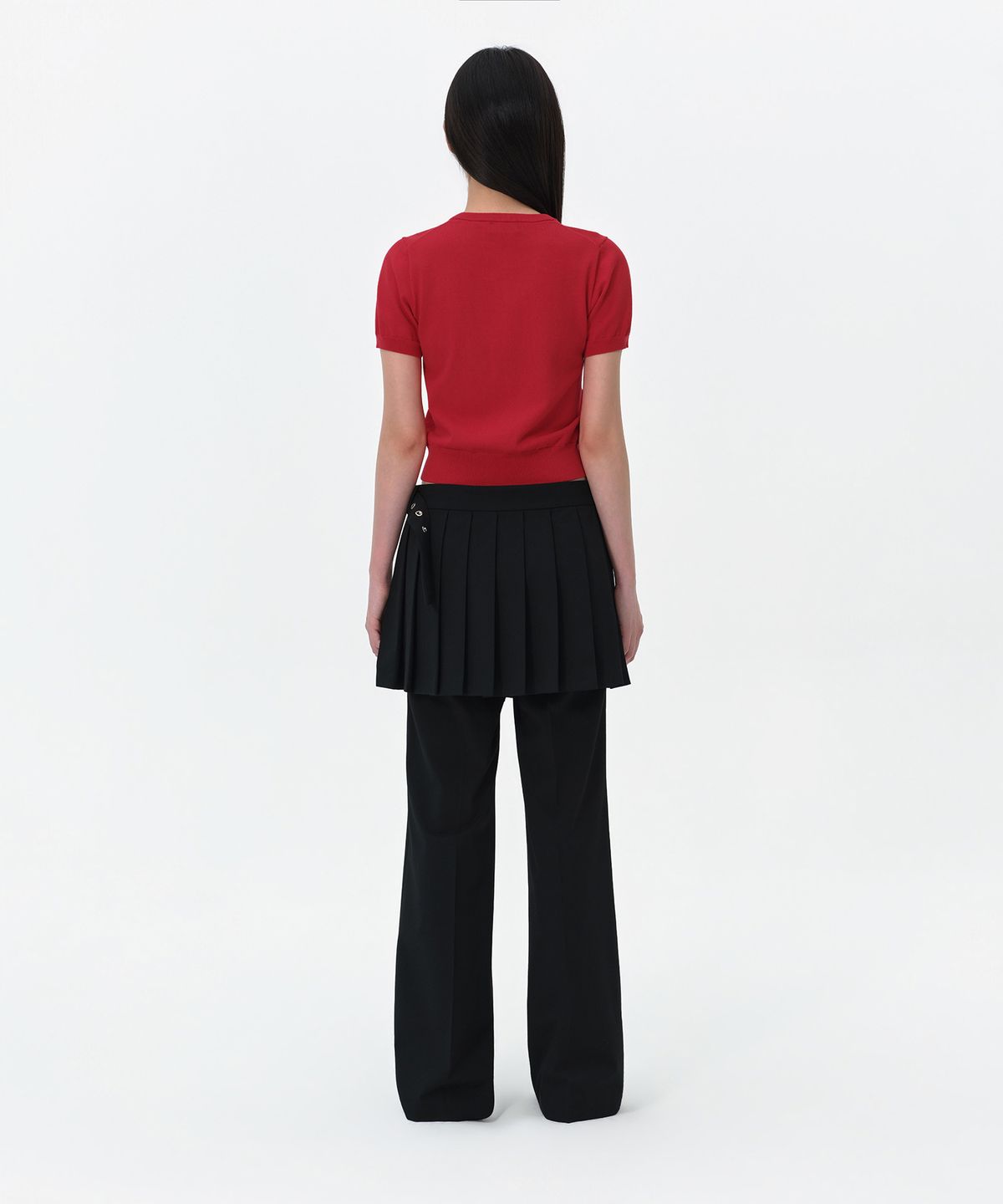 무신사 스탠다드 우먼(MUSINSA STANDARD WOMAN) 우먼즈 에센셜 라운드 넥 반소매 가디건 [레드]