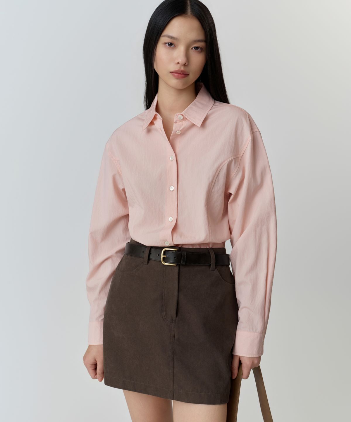 무신사 스탠다드 우먼(MUSINSA STANDARD WOMAN) 우먼즈 RN 신치드 셔츠 [로즈 워터]
