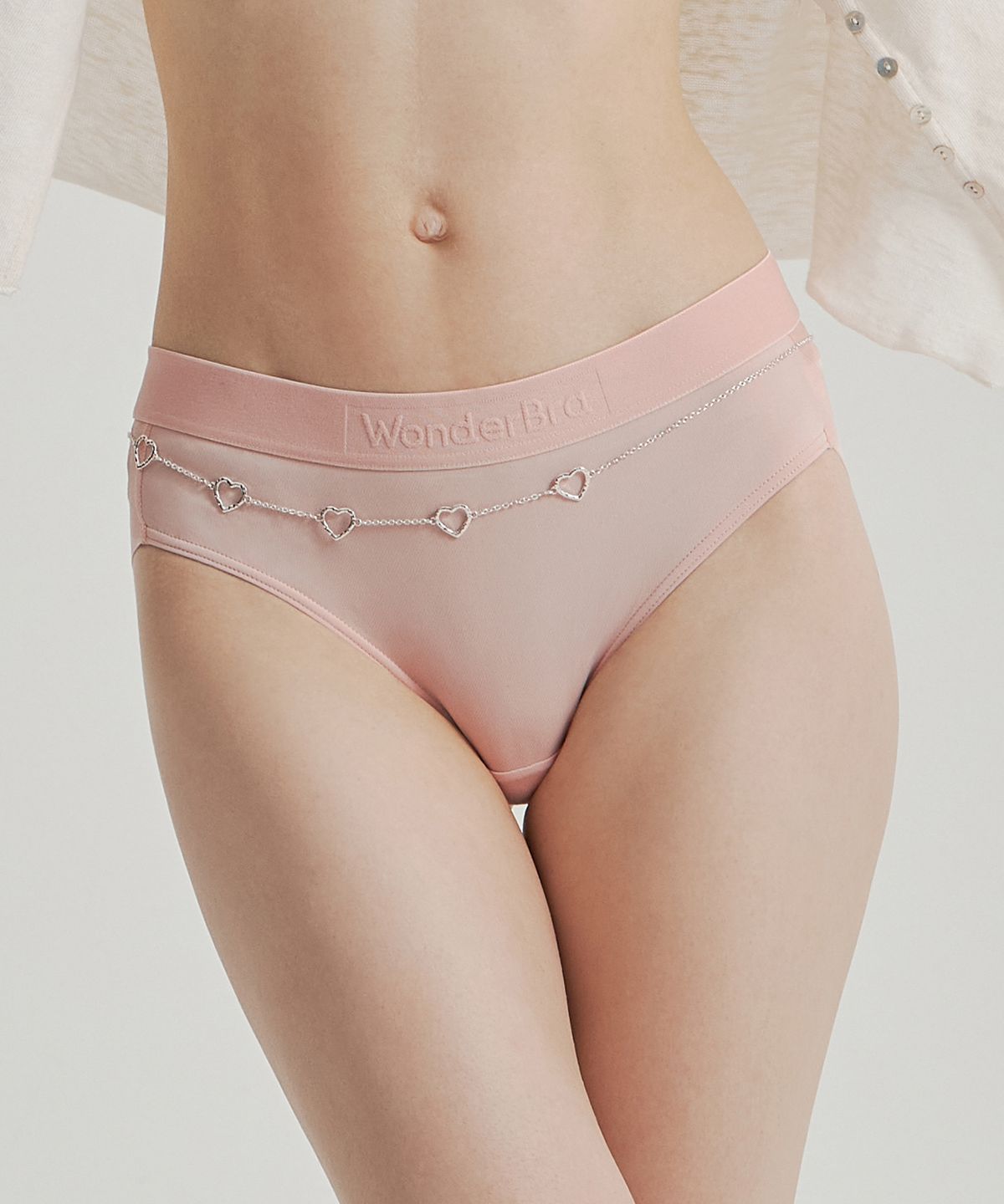 원더브라(WONDERBRA) 볼륨 스포츠 아웃밴드 헴팬티 (4colors)