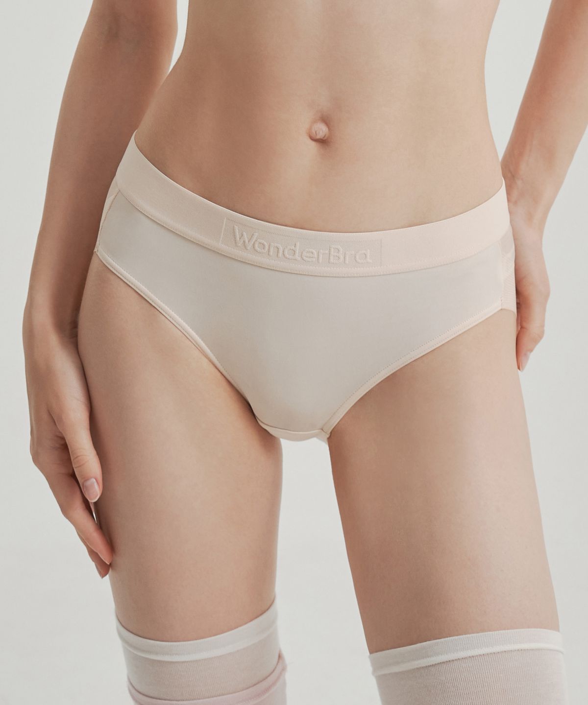 원더브라(WONDERBRA) 볼륨 스포츠 아웃밴드 헴팬티 (4colors)