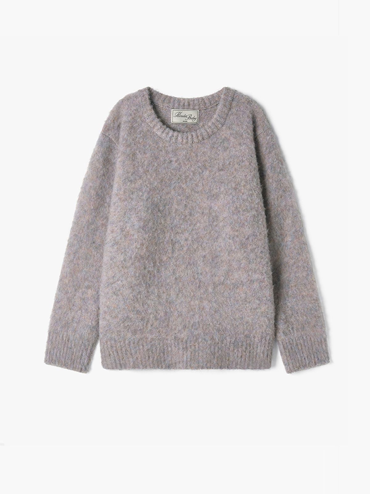 카인더베이비(KINDABABY) cozy brushed round knit - misty lavender