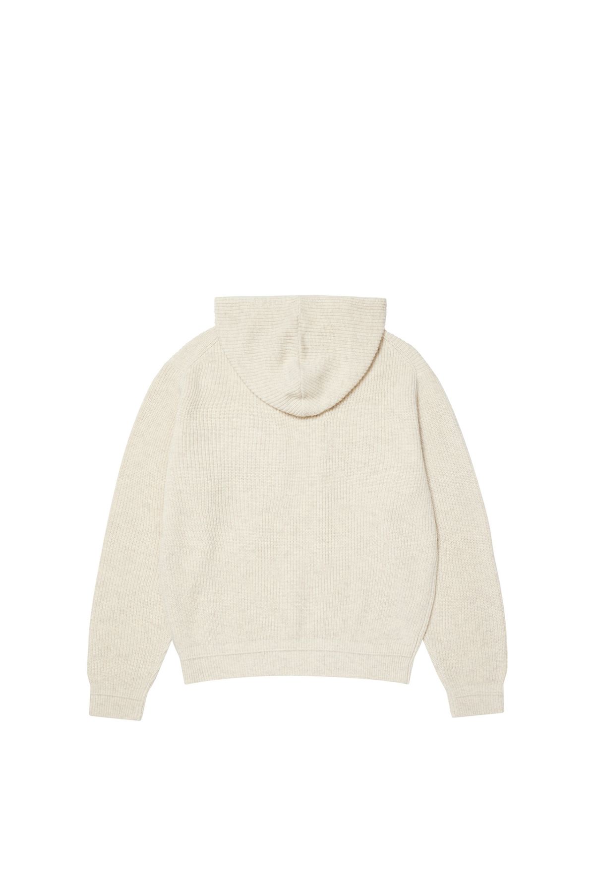 다이닛(DEINET) BASIC LOGO KNIT HOODIE IN OATMEAL