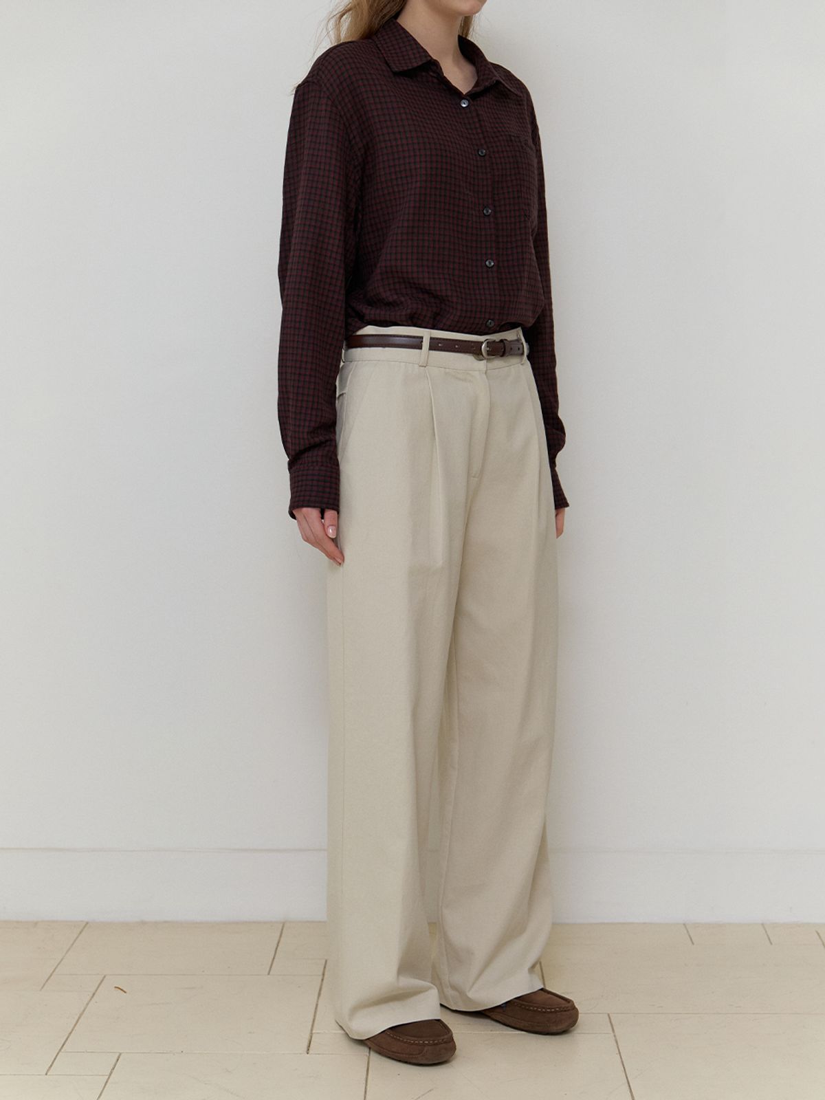 카인더베이비(KINDABABY) semi-wide chino pants - stone beige