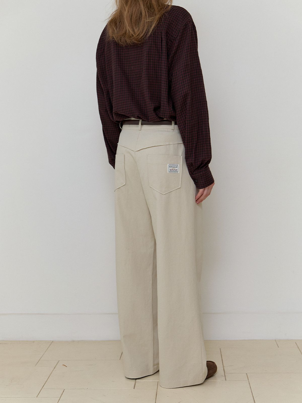 카인더베이비(KINDABABY) semi-wide chino pants - stone beige
