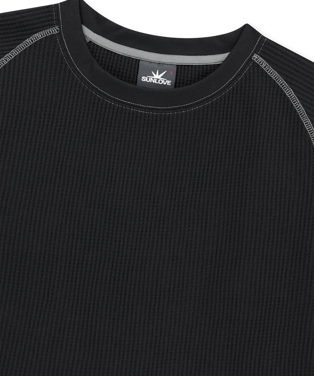 썬러브투어(SUNLOVETOUR) Aero Waffle LS Tee Black
