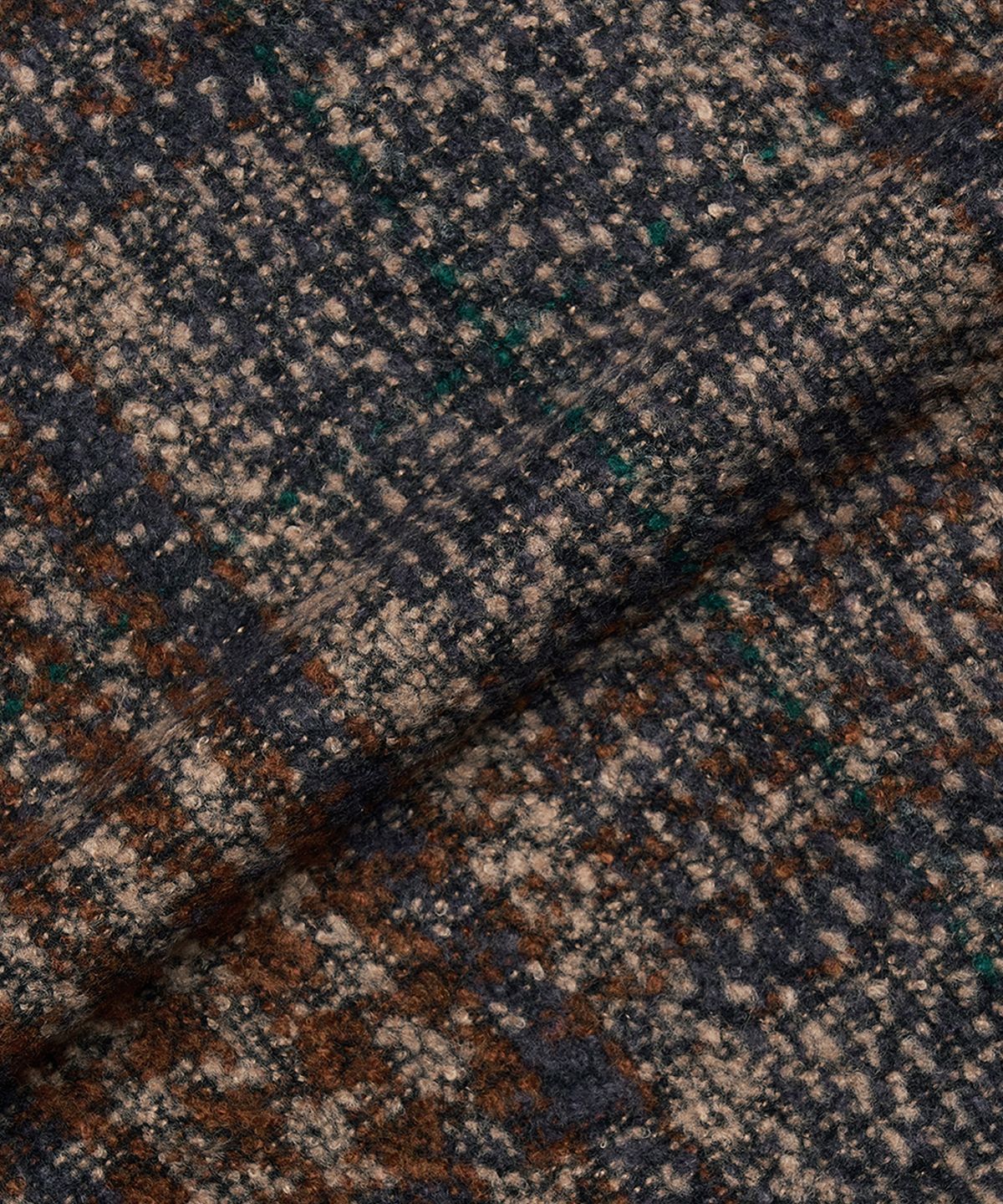 골든선샤인(GOLDEN SUNSHINE) Wool boucle check jacket_Brown