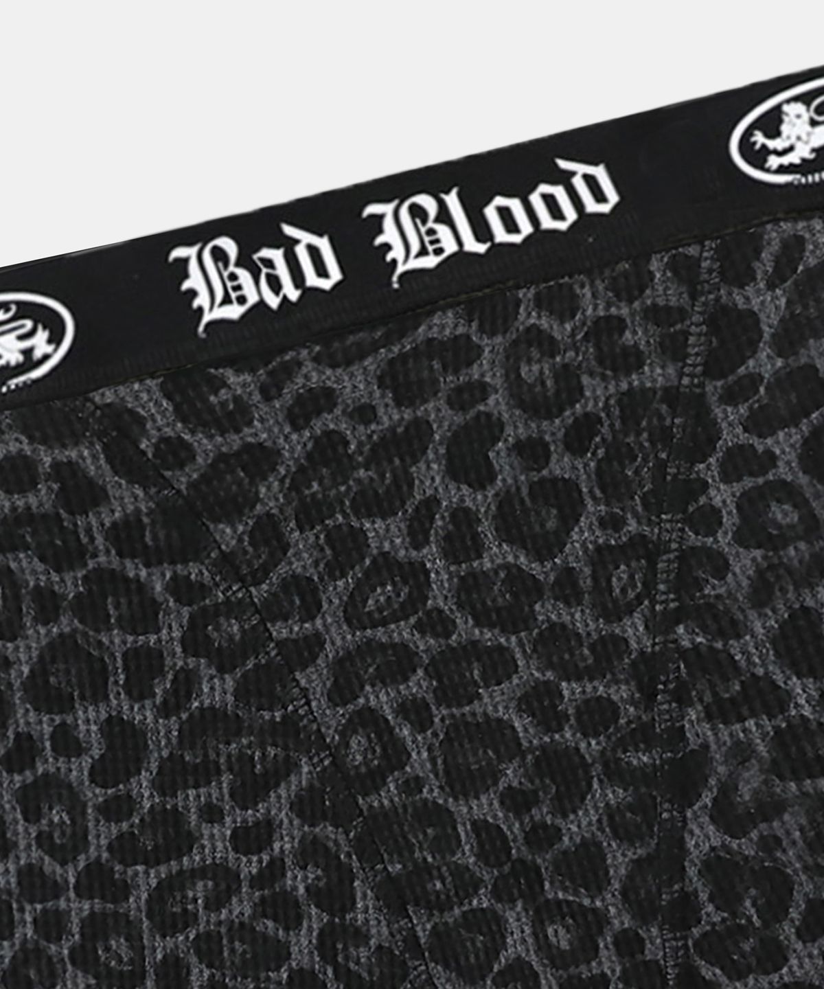 배드블러드(BADBLOOD) 미스틱 와플 니트 복서 브리프 - 블랙레오파드 (유니섹스)