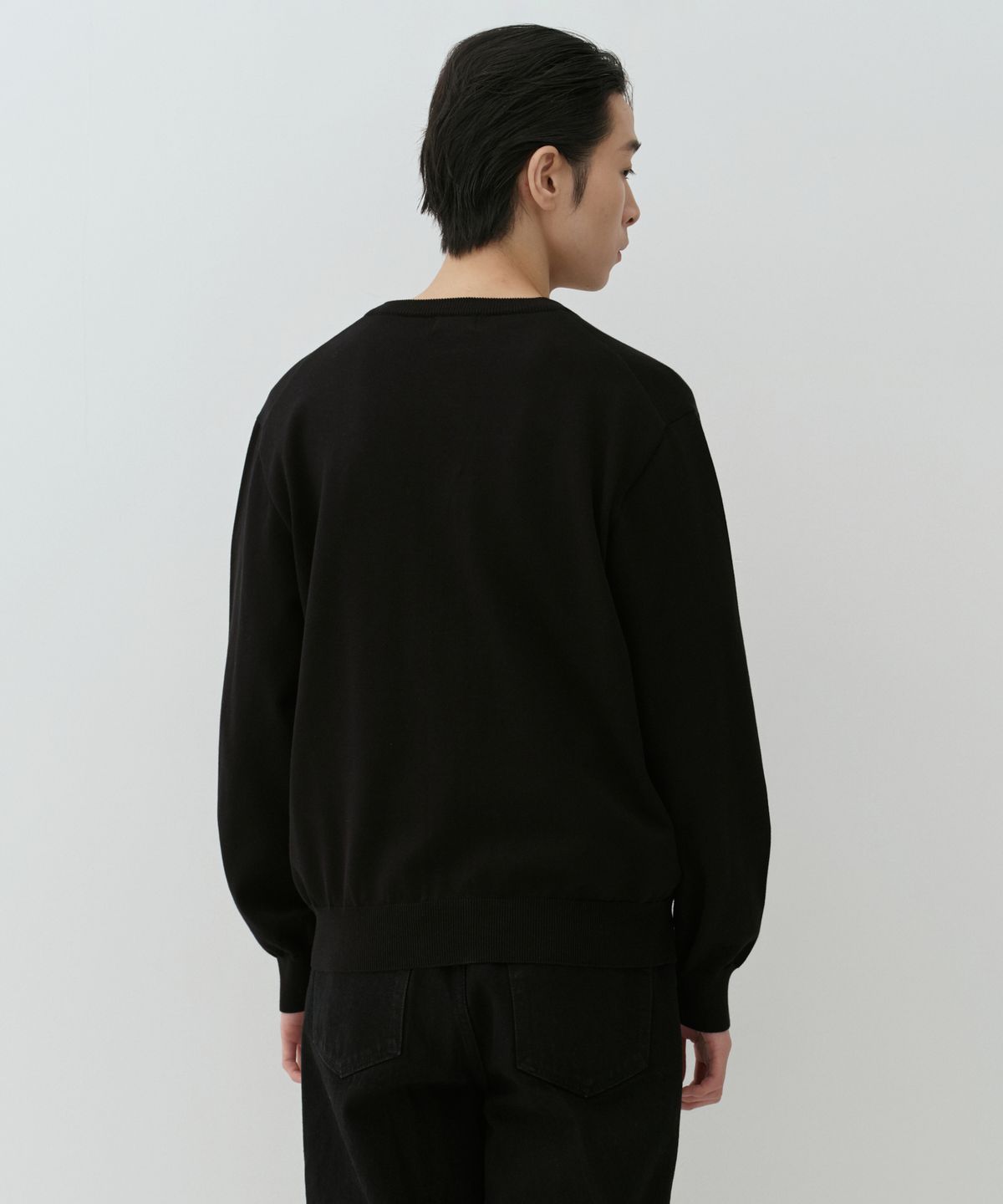 무신사 스탠다드(MUSINSA STANDARD) 워셔블 수피마 코튼 라운드 넥 가디건 [블랙]