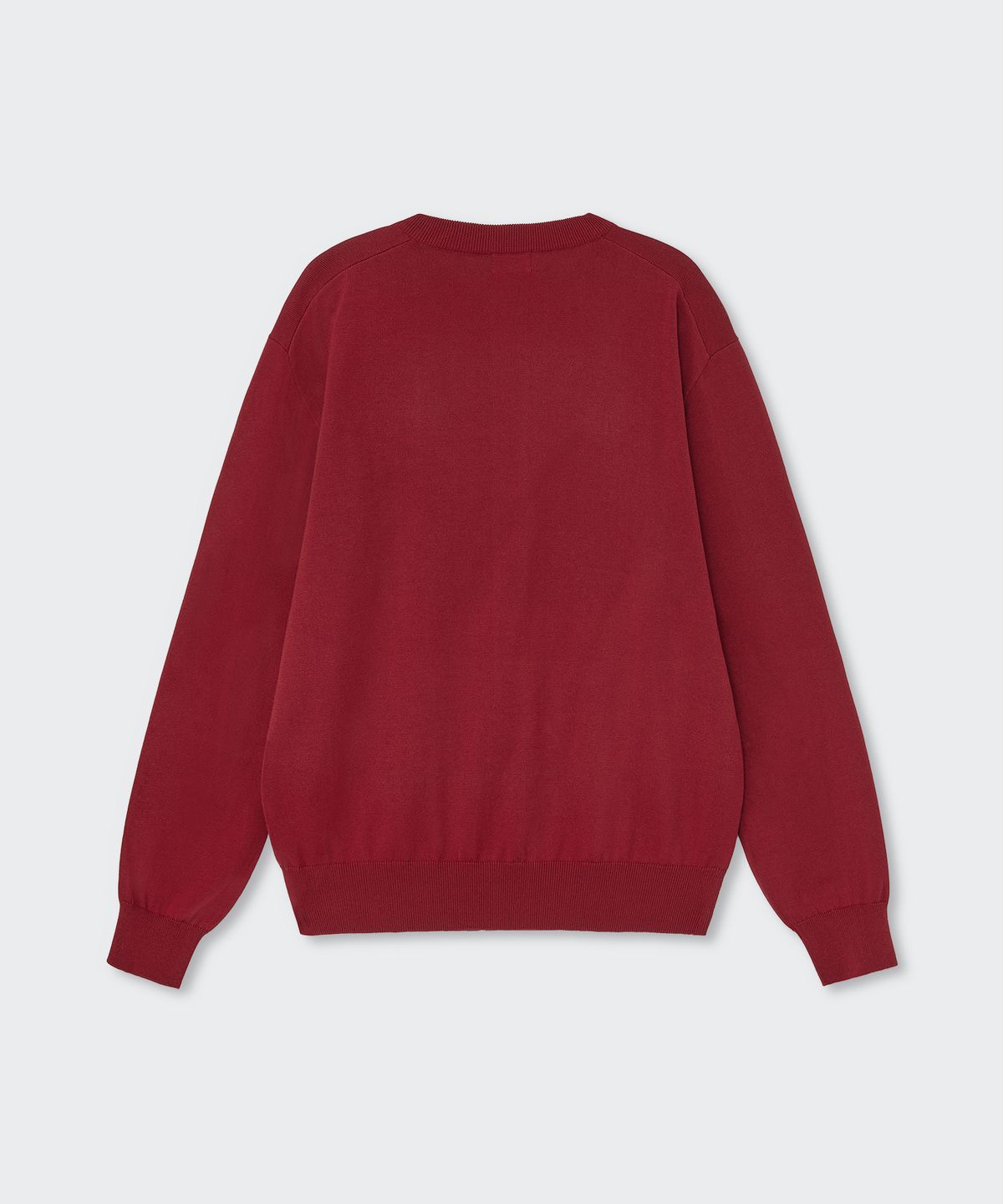 무신사 스탠다드(MUSINSA STANDARD) 워셔블 수피마 코튼 라운드 넥 가디건 [버건디]