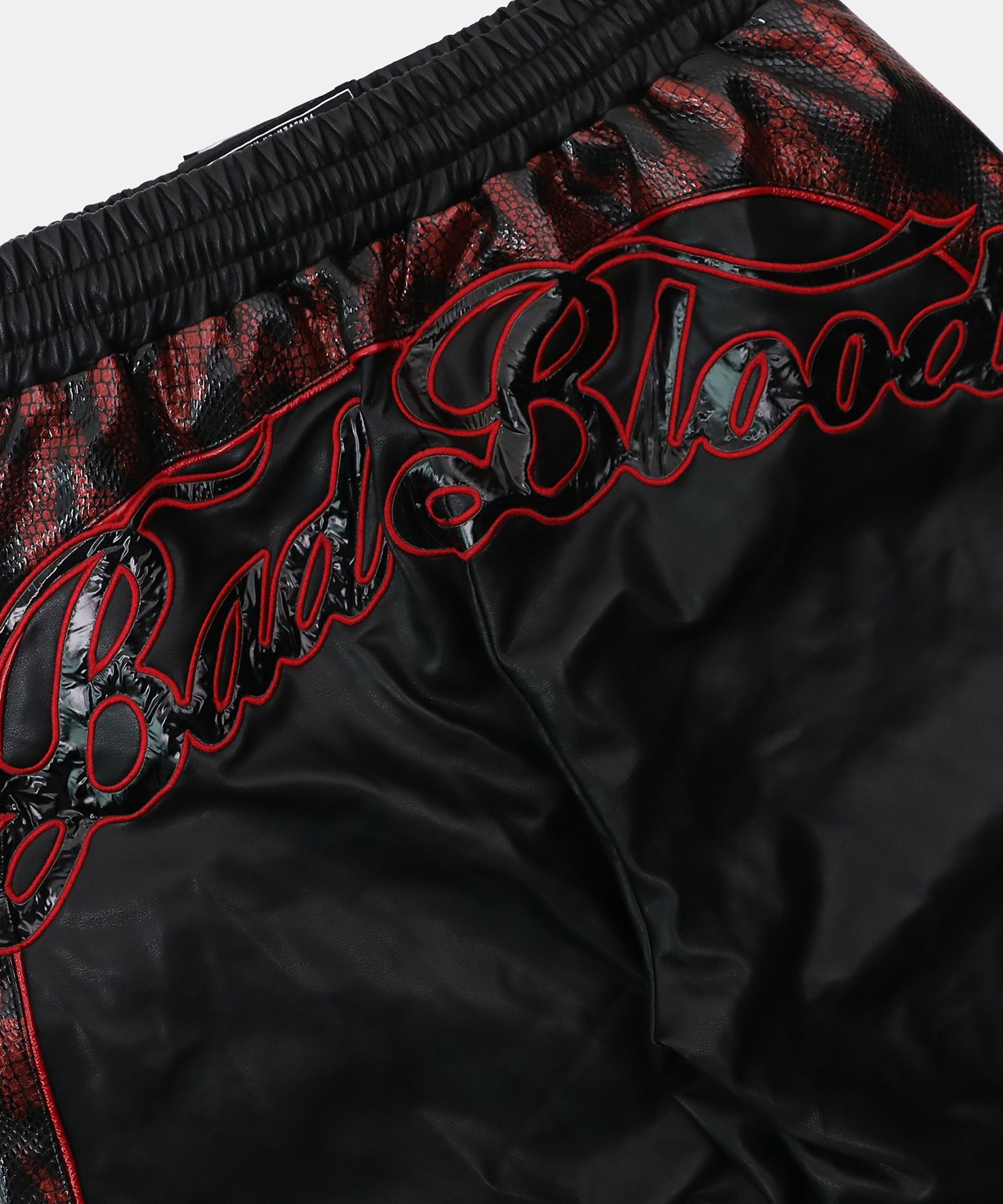 MUSINSA公式 | BADBLOOD コントラストレザートラックパンツ - レッド