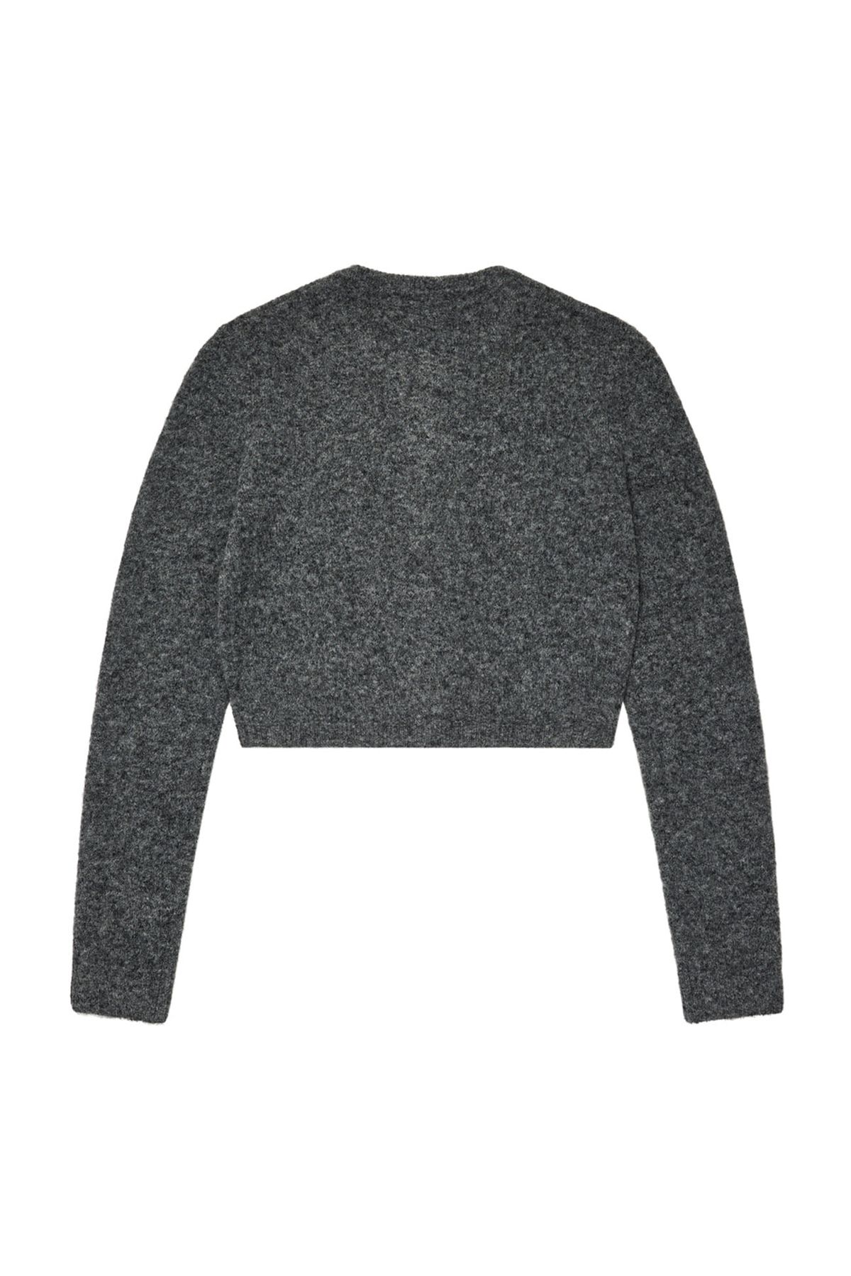 다이닛(DEINET) ALPACA ROUND KNIT CARDIGAN IN CHARCOAL