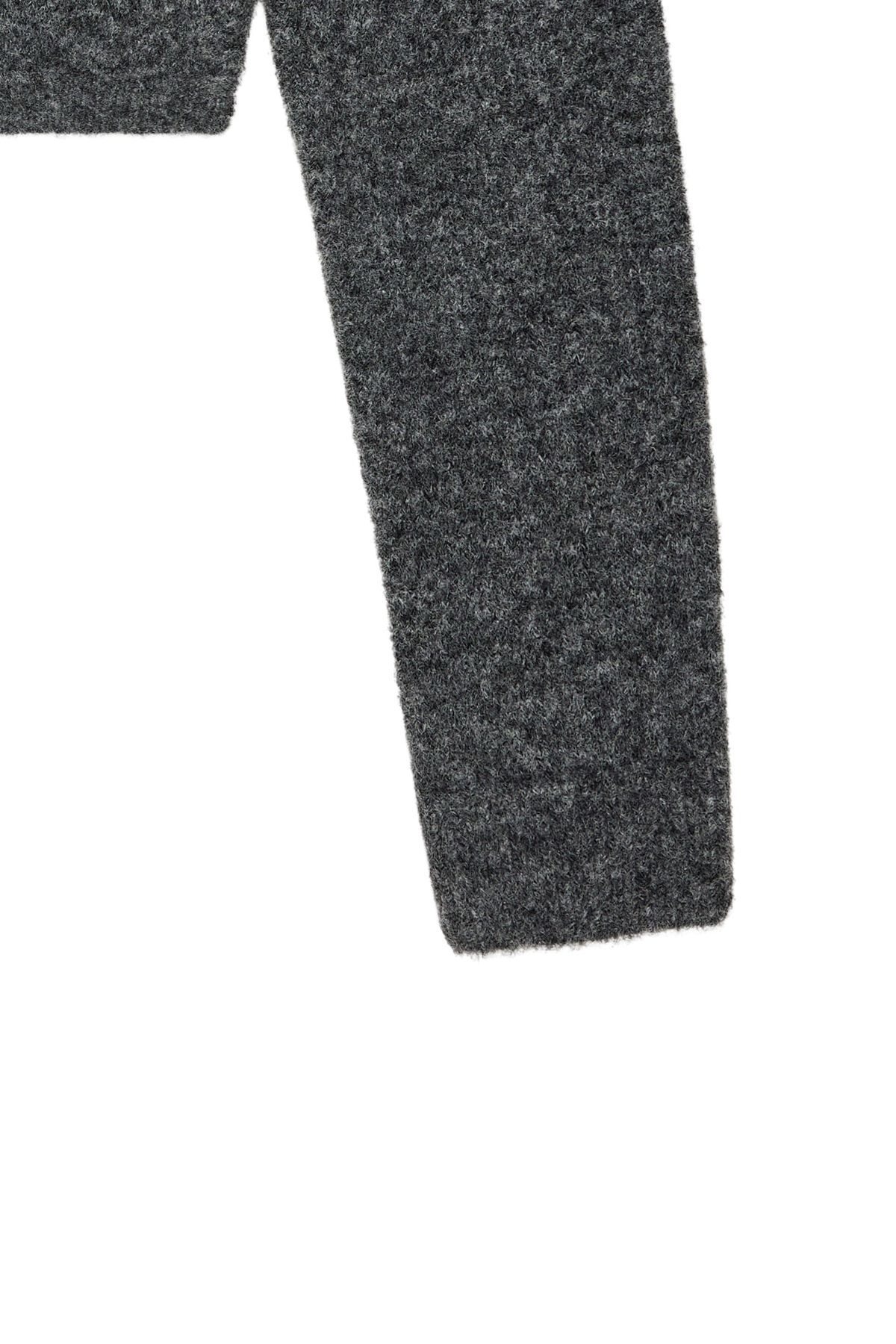 다이닛(DEINET) ALPACA ROUND KNIT CARDIGAN IN CHARCOAL