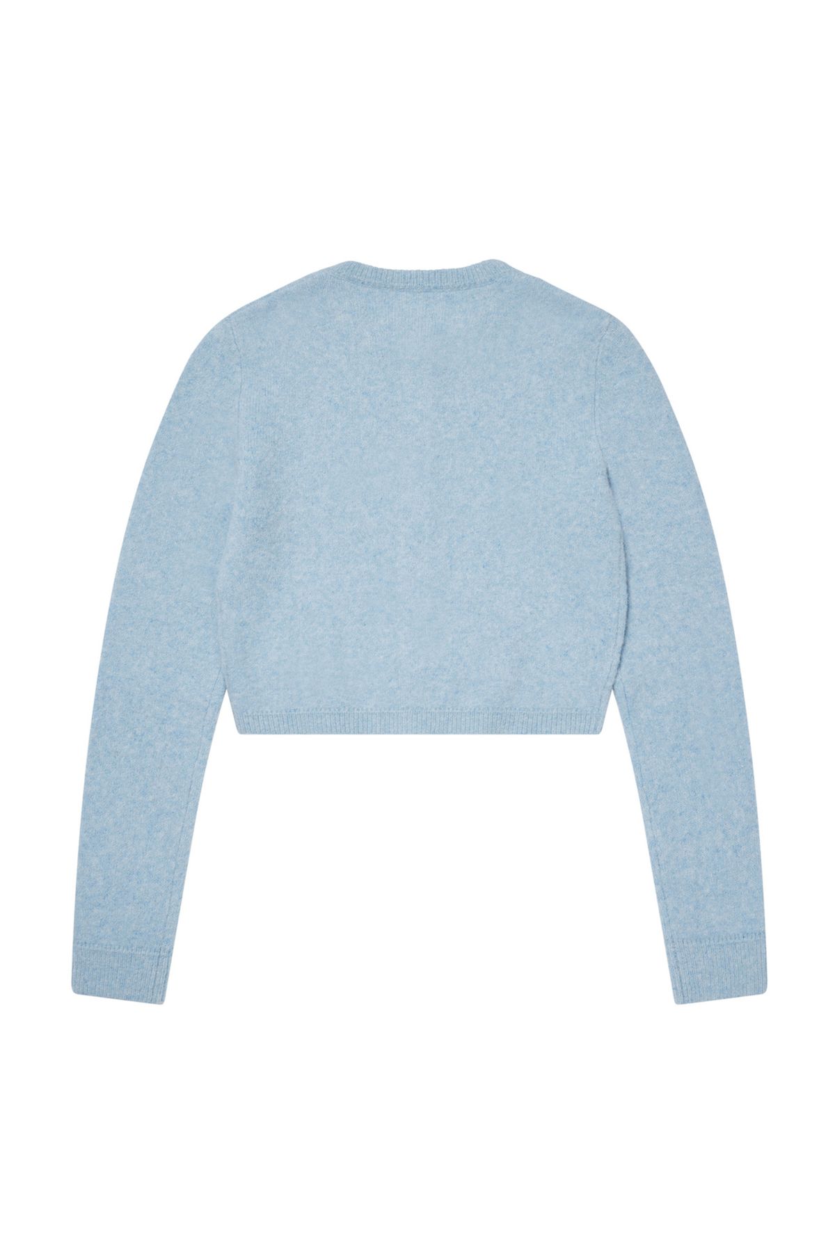 다이닛(DEINET) ALPACA ROUND KNIT CARDIGAN IN LIGHT BLUE
