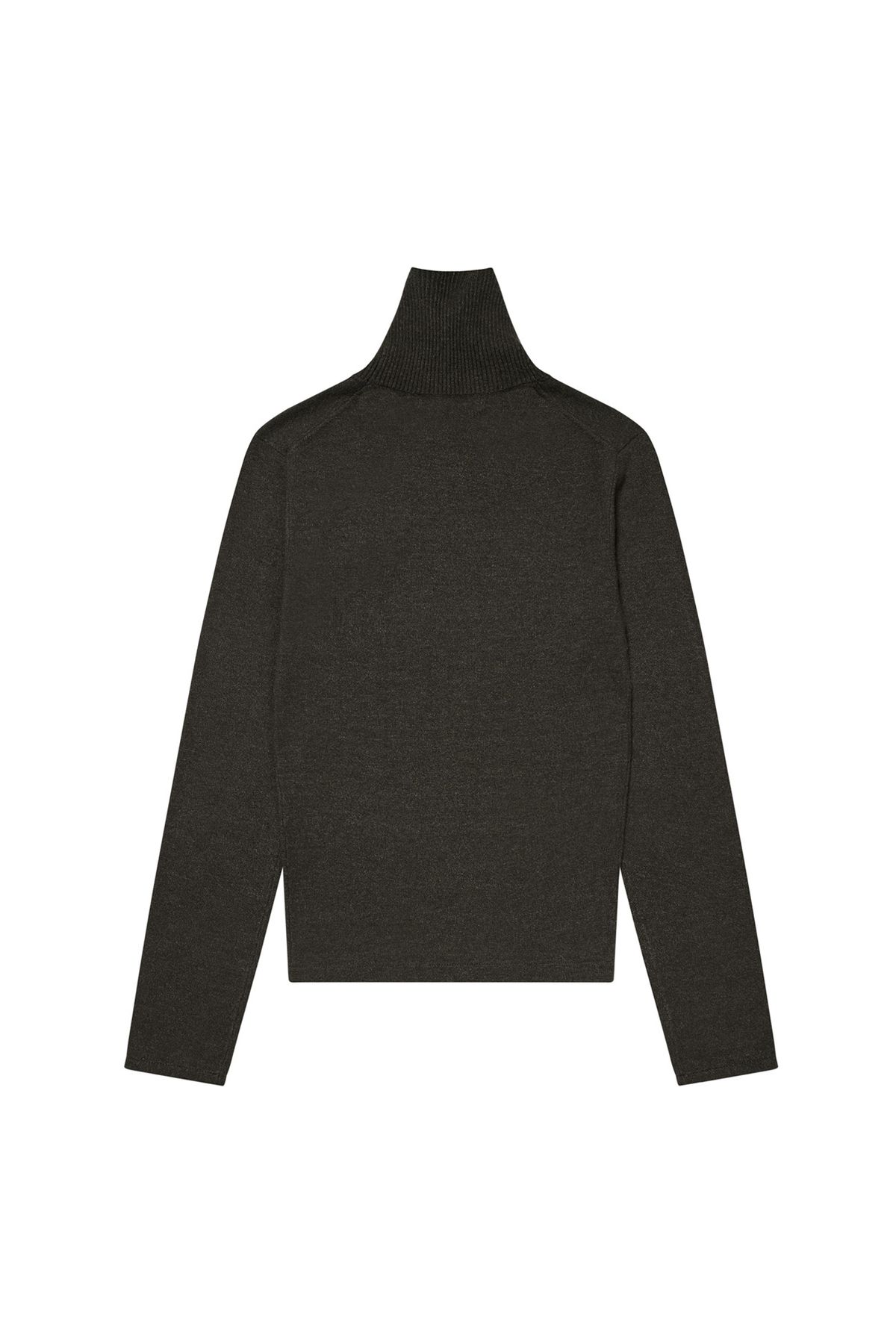 다이닛(DEINET) TURTLENECK SLIM KNIT TOP IN CHARCOAL