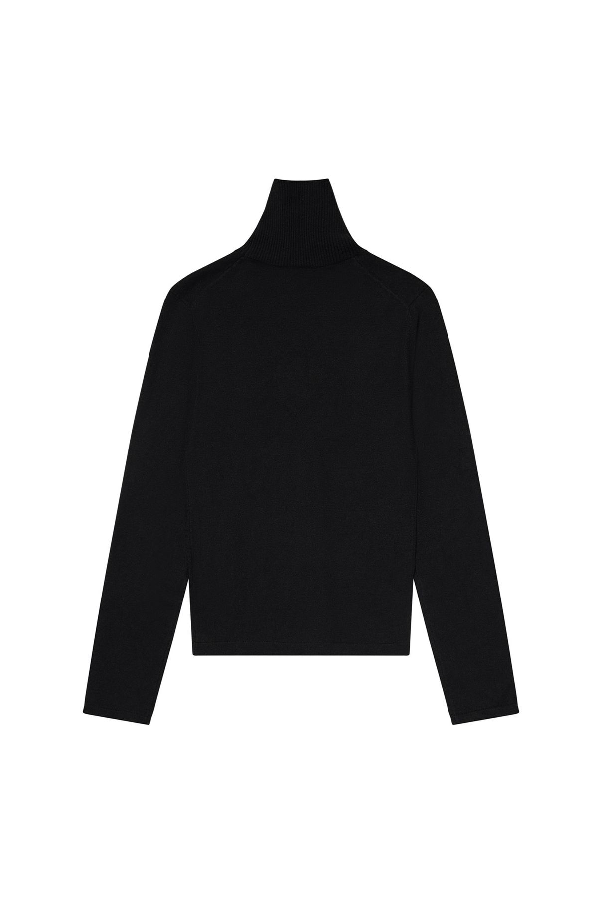 다이닛(DEINET) TURTLENECK SLIM KNIT TOP IN BLACK
