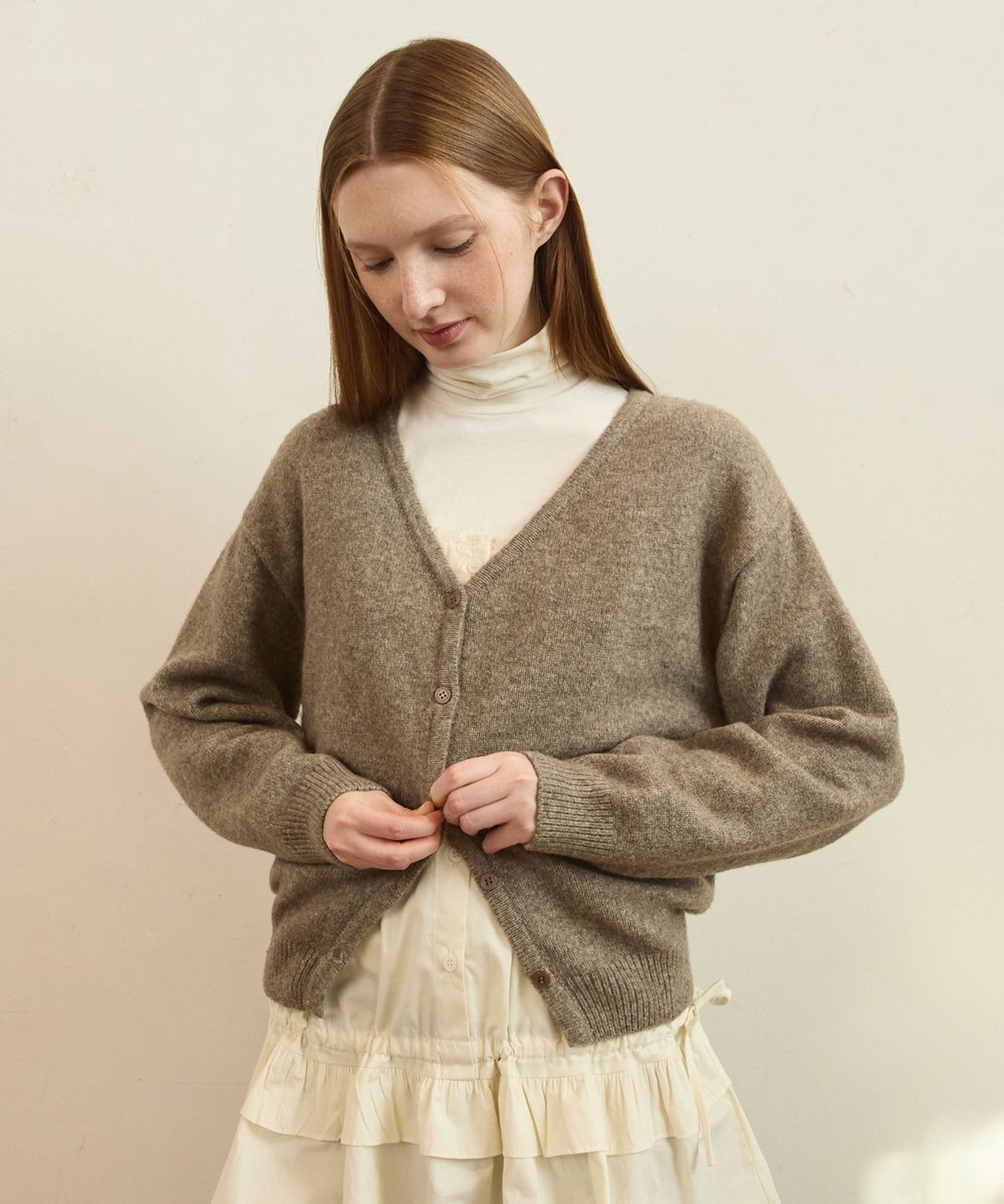 어다울(ADAUL) Essential soft v neck cardigan - 7color