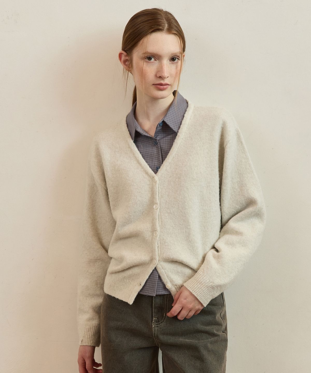 어다울(ADAUL) Essential soft v neck cardigan - 7color