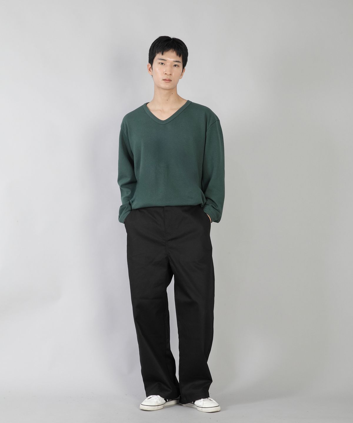 세인트크루(SAINTCREW) EX와이드 버튼팬츠 EWB-377 블랙