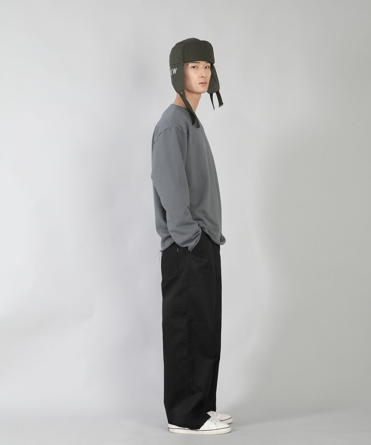 세인트크루(SAINTCREW) EX와이드 버튼팬츠 EWB-377 블랙