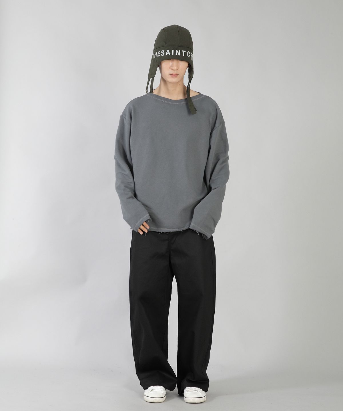 세인트크루(SAINTCREW) EX와이드 버튼팬츠 EWB-377 블랙