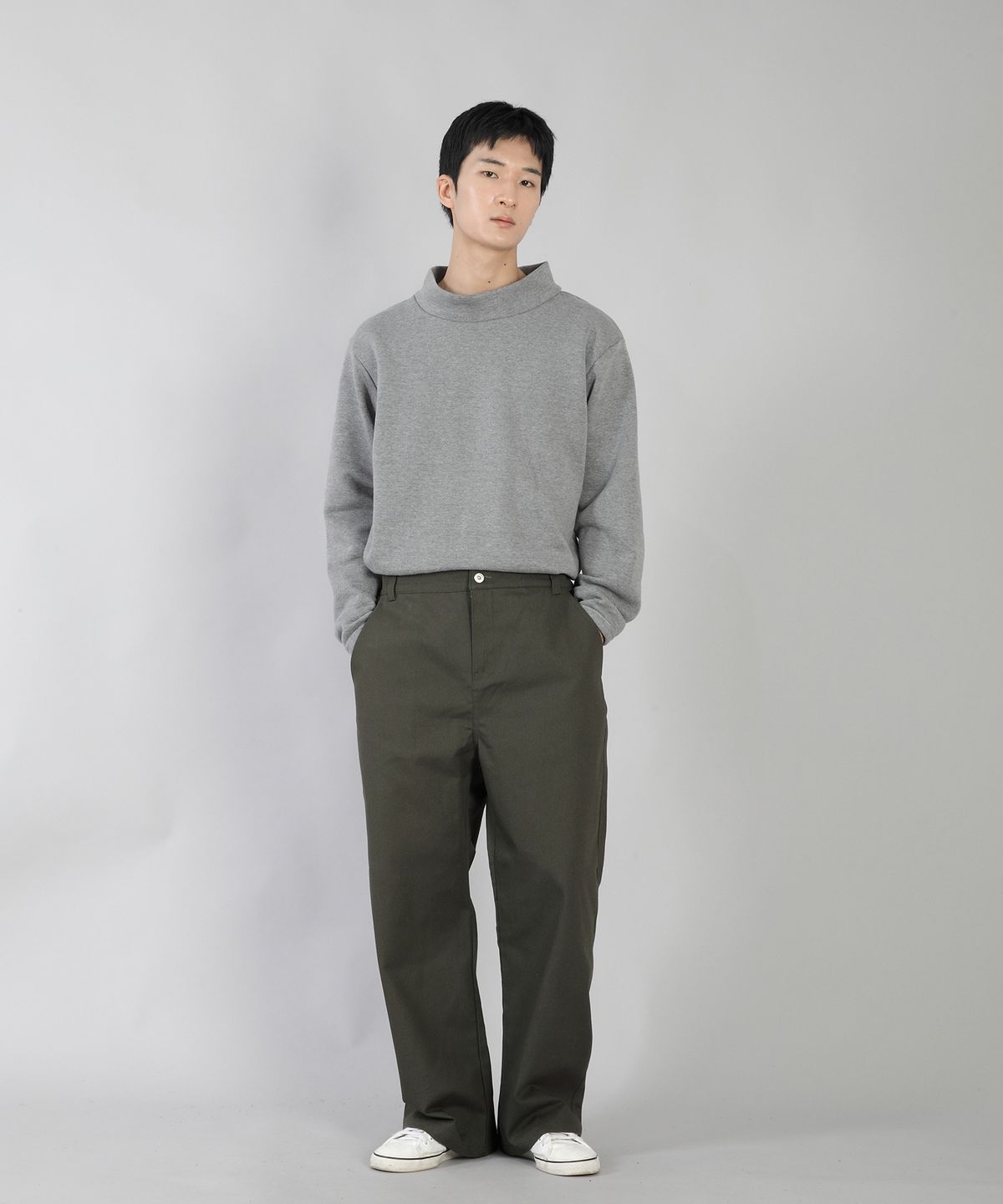 세인트크루(SAINTCREW) EX와이드 버튼팬츠 EWB-377 카키