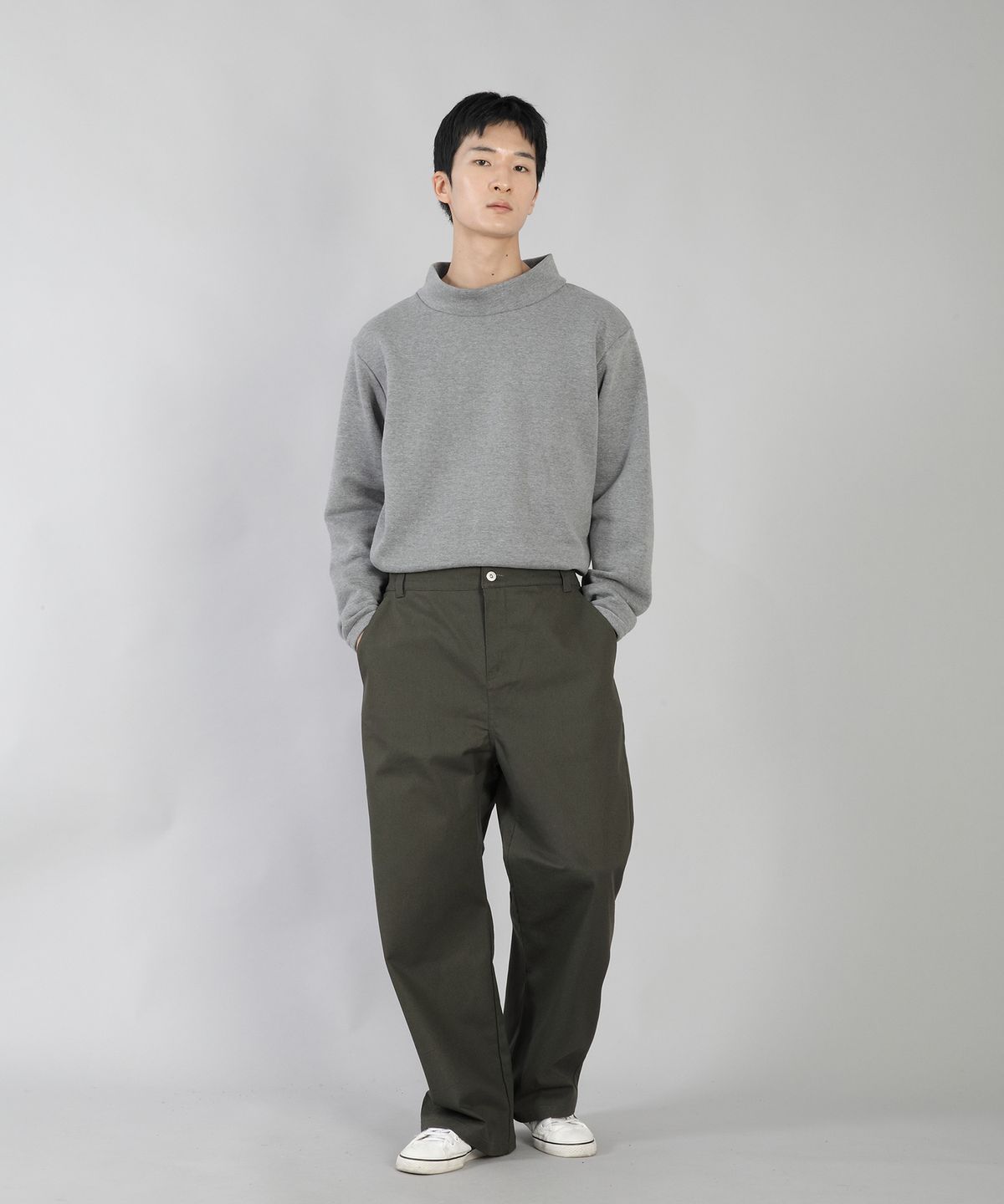 세인트크루(SAINTCREW) EX와이드 버튼팬츠 EWB-377 카키