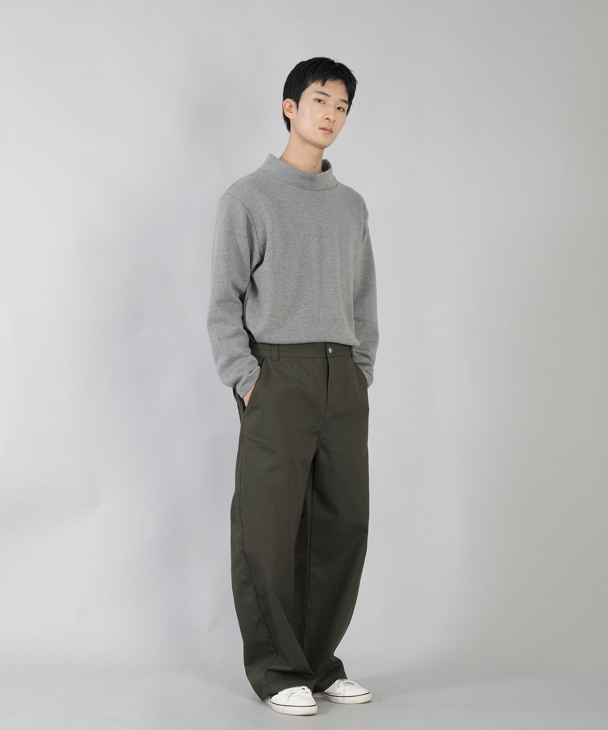 세인트크루(SAINTCREW) EX와이드 버튼팬츠 EWB-377 카키