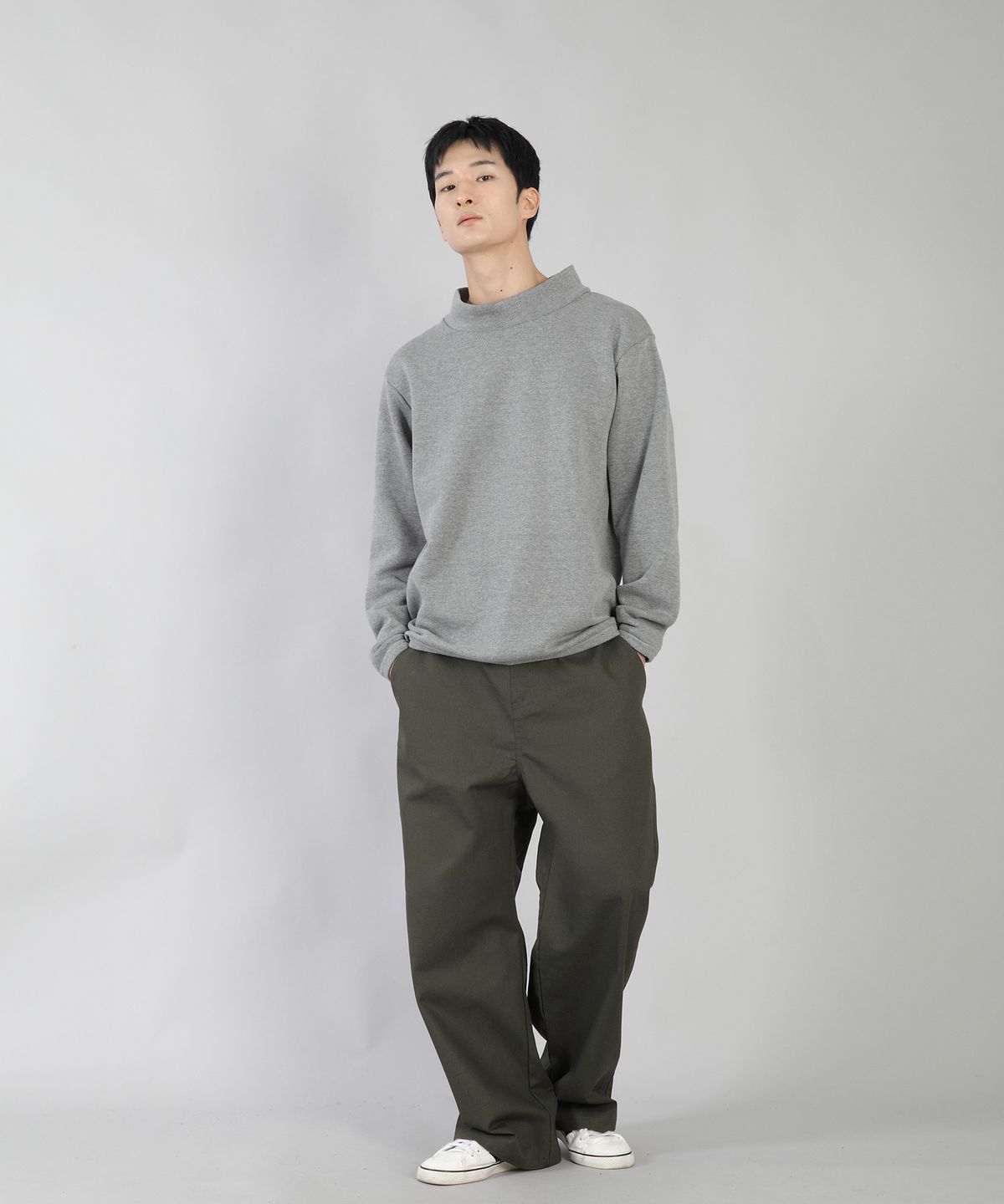 세인트크루(SAINTCREW) EX와이드 버튼팬츠 EWB-377 카키