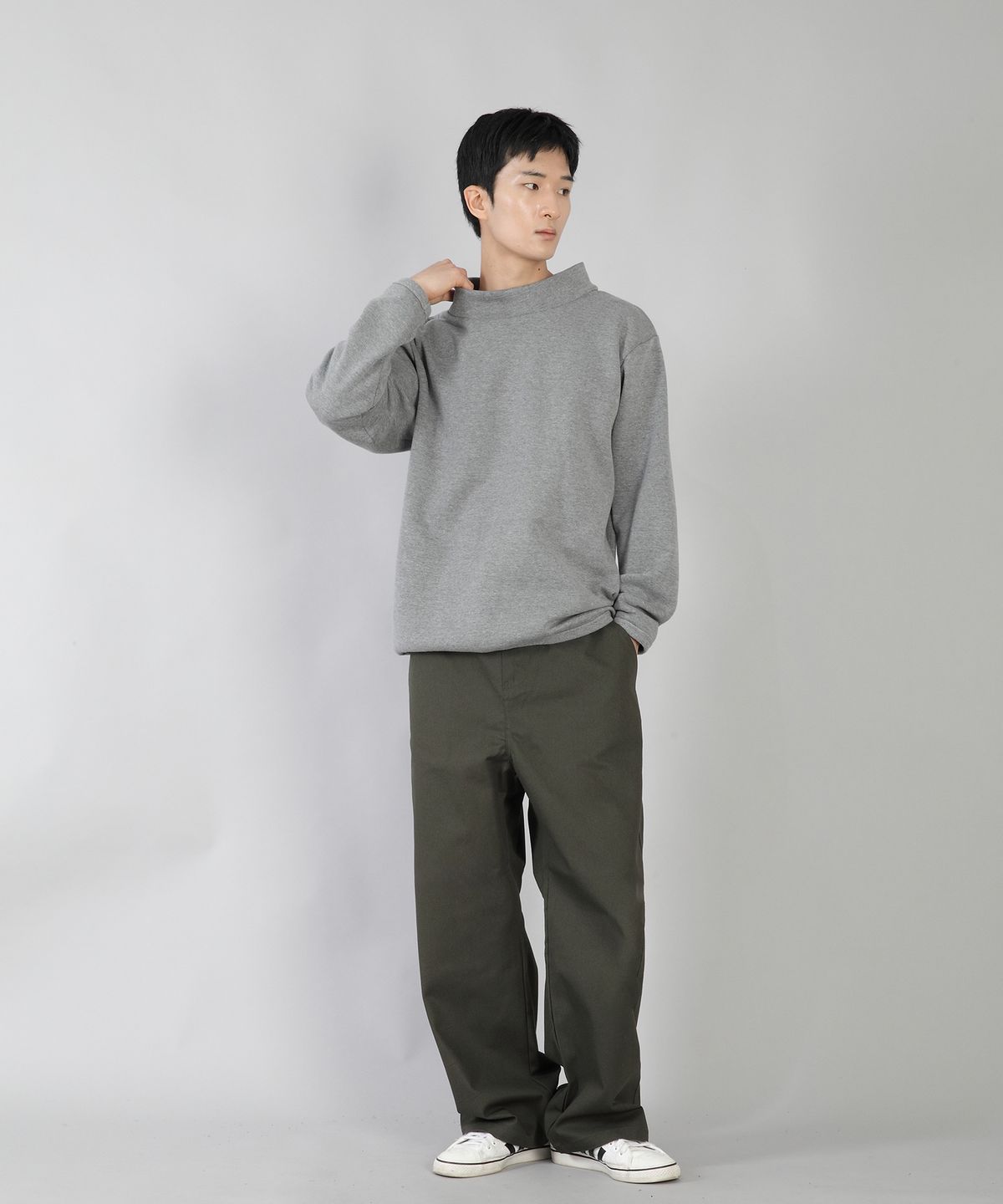 세인트크루(SAINTCREW) EX와이드 버튼팬츠 EWB-377 카키