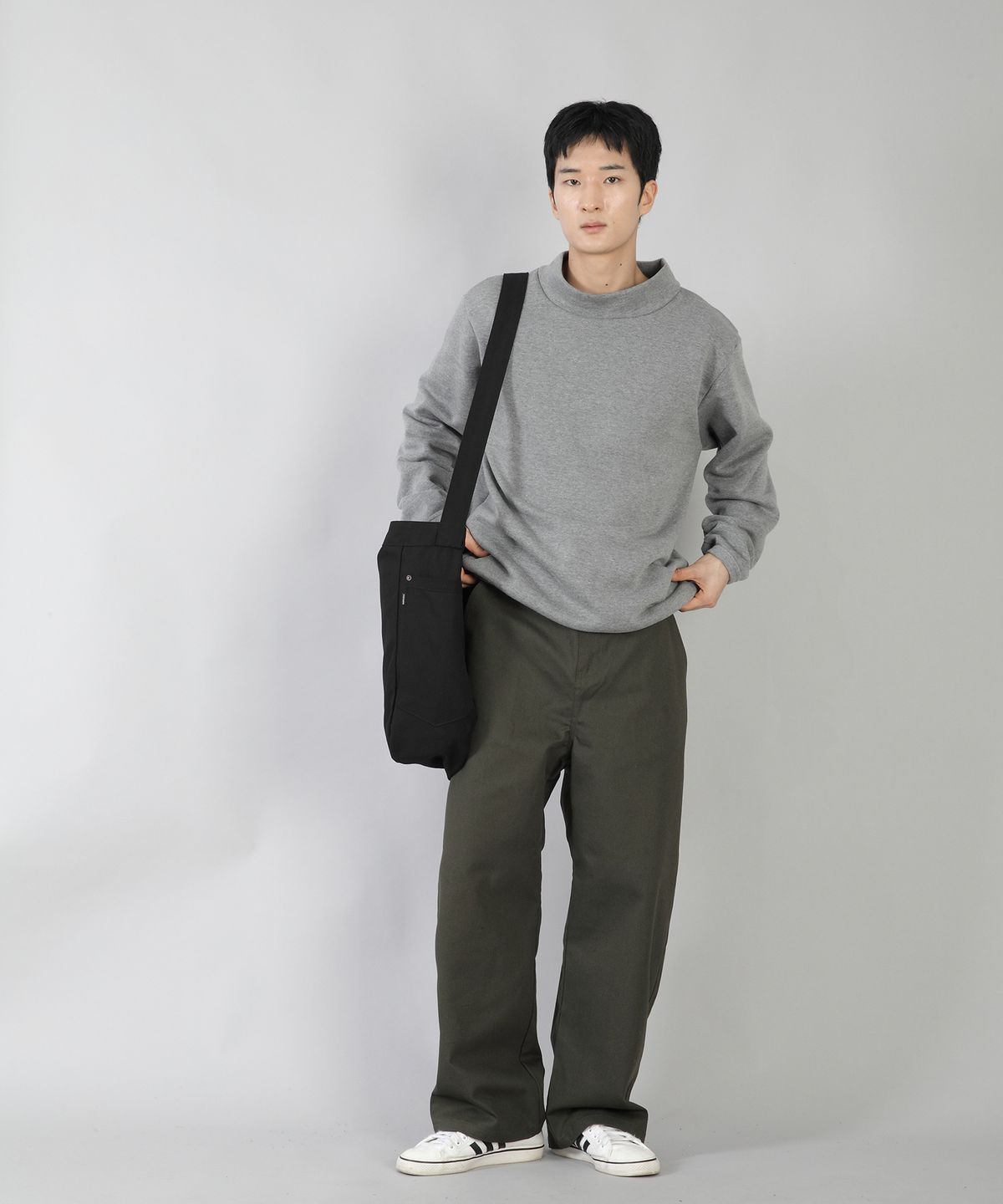 세인트크루(SAINTCREW) EX와이드 버튼팬츠 EWB-377 카키