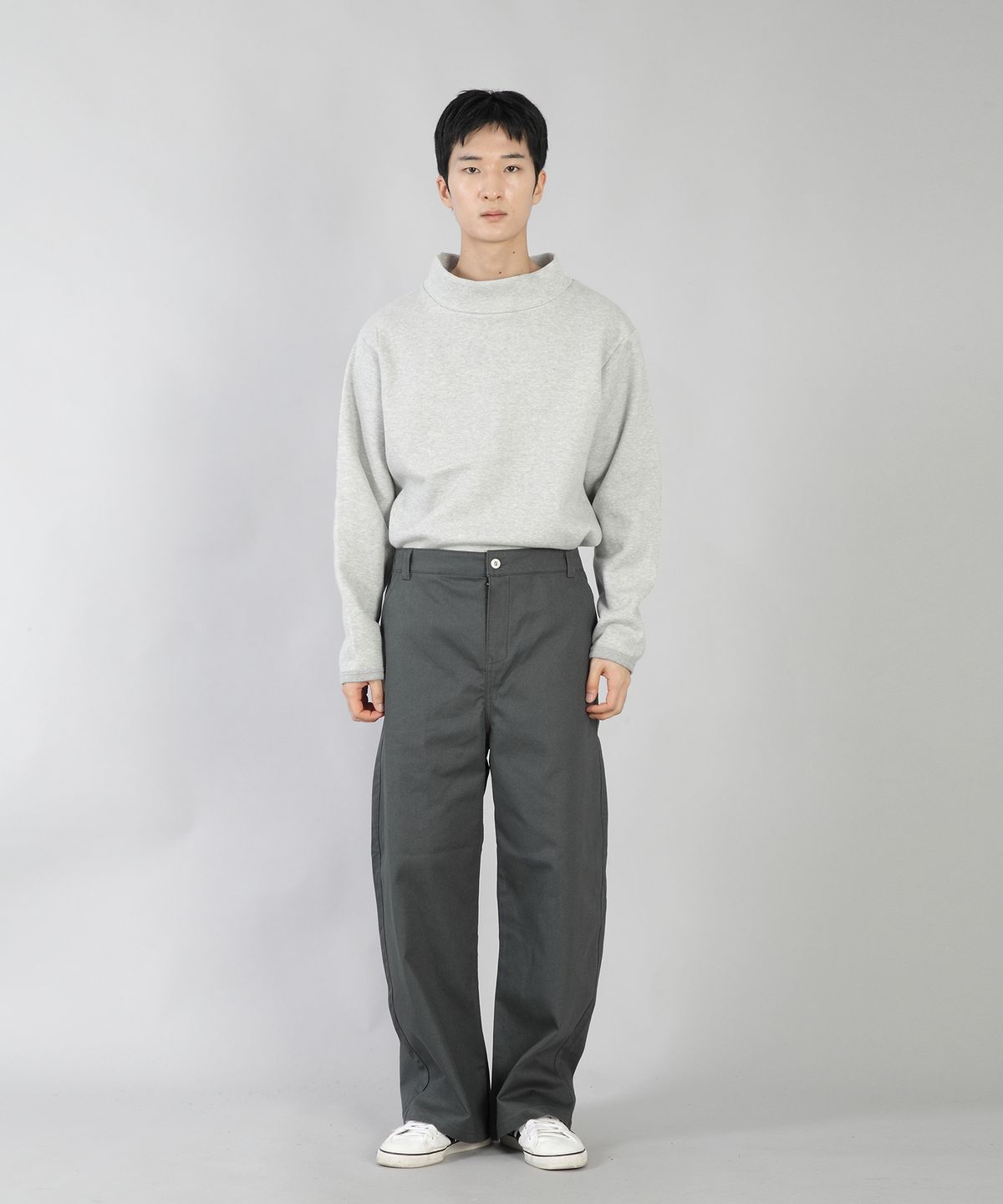 세인트크루(SAINTCREW) EX와이드 버튼팬츠 EWB-377 차콜