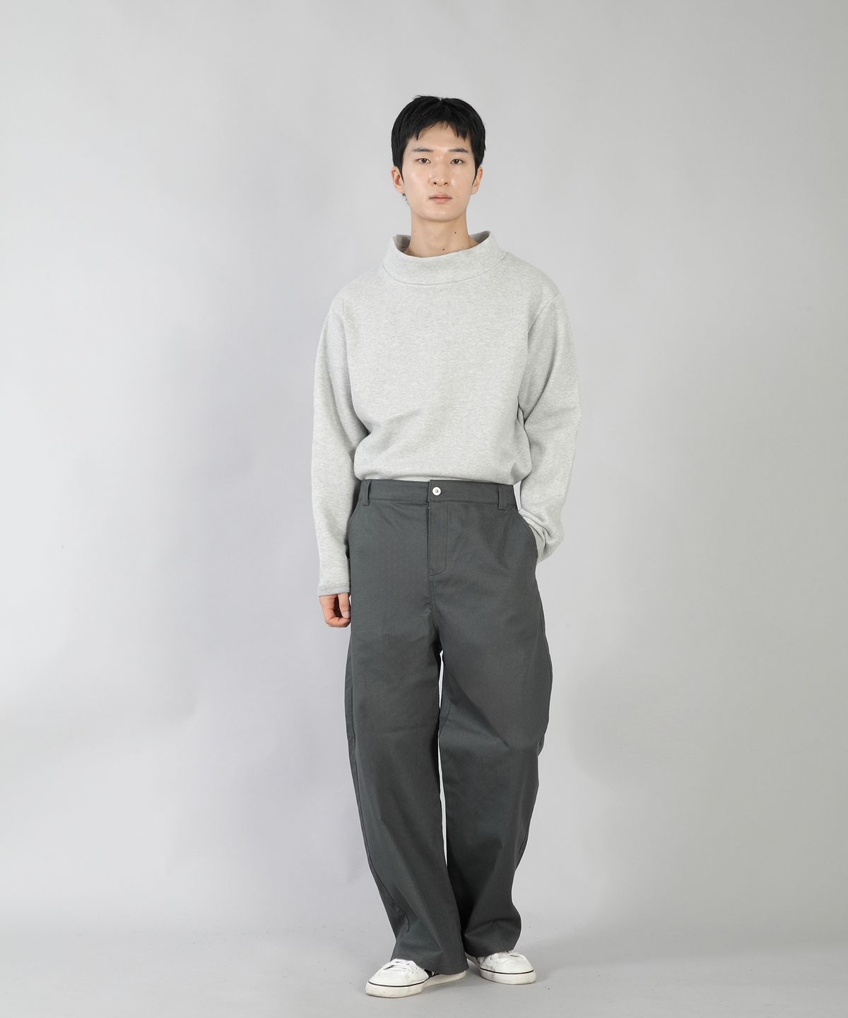 세인트크루(SAINTCREW) EX와이드 버튼팬츠 EWB-377 차콜