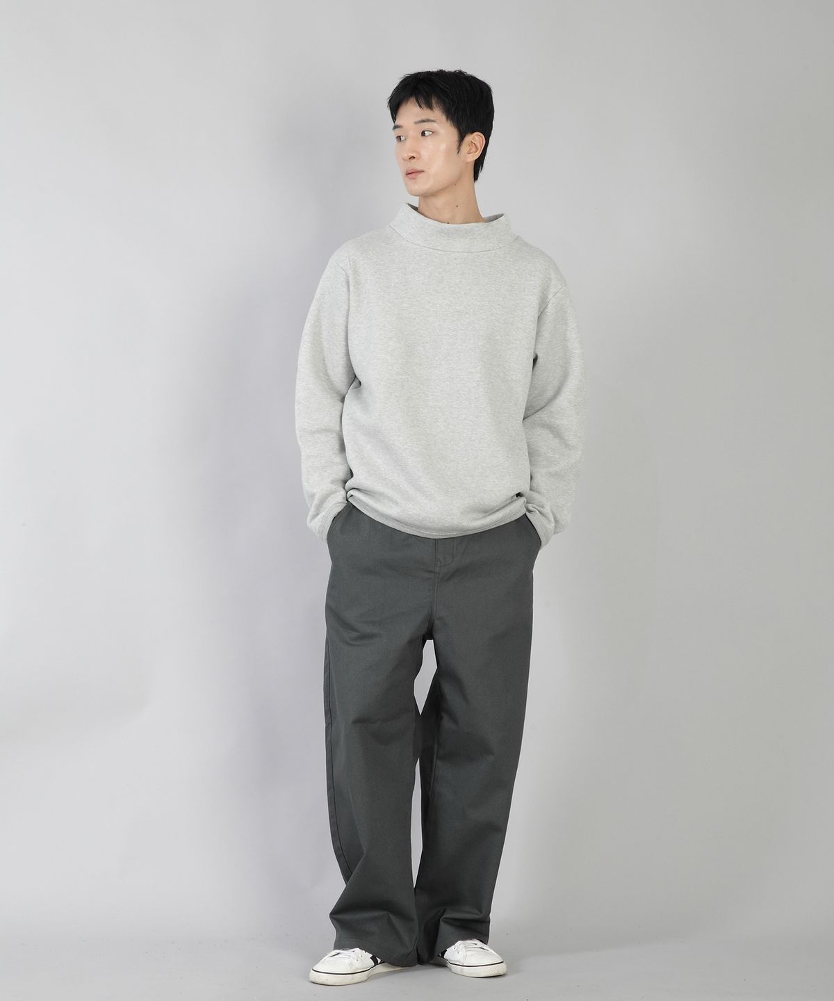 세인트크루(SAINTCREW) EX와이드 버튼팬츠 EWB-377 차콜