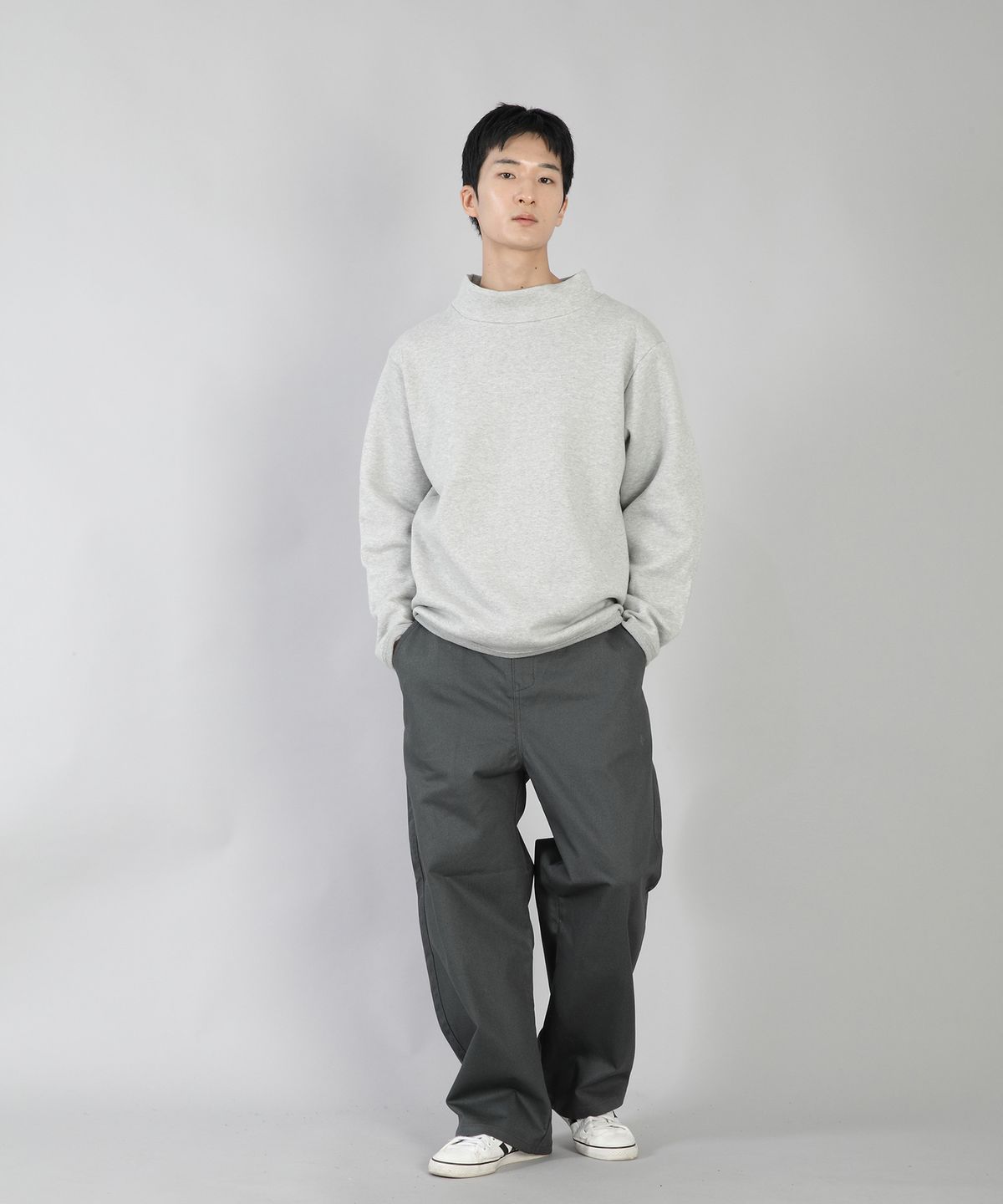 세인트크루(SAINTCREW) EX와이드 버튼팬츠 EWB-377 차콜