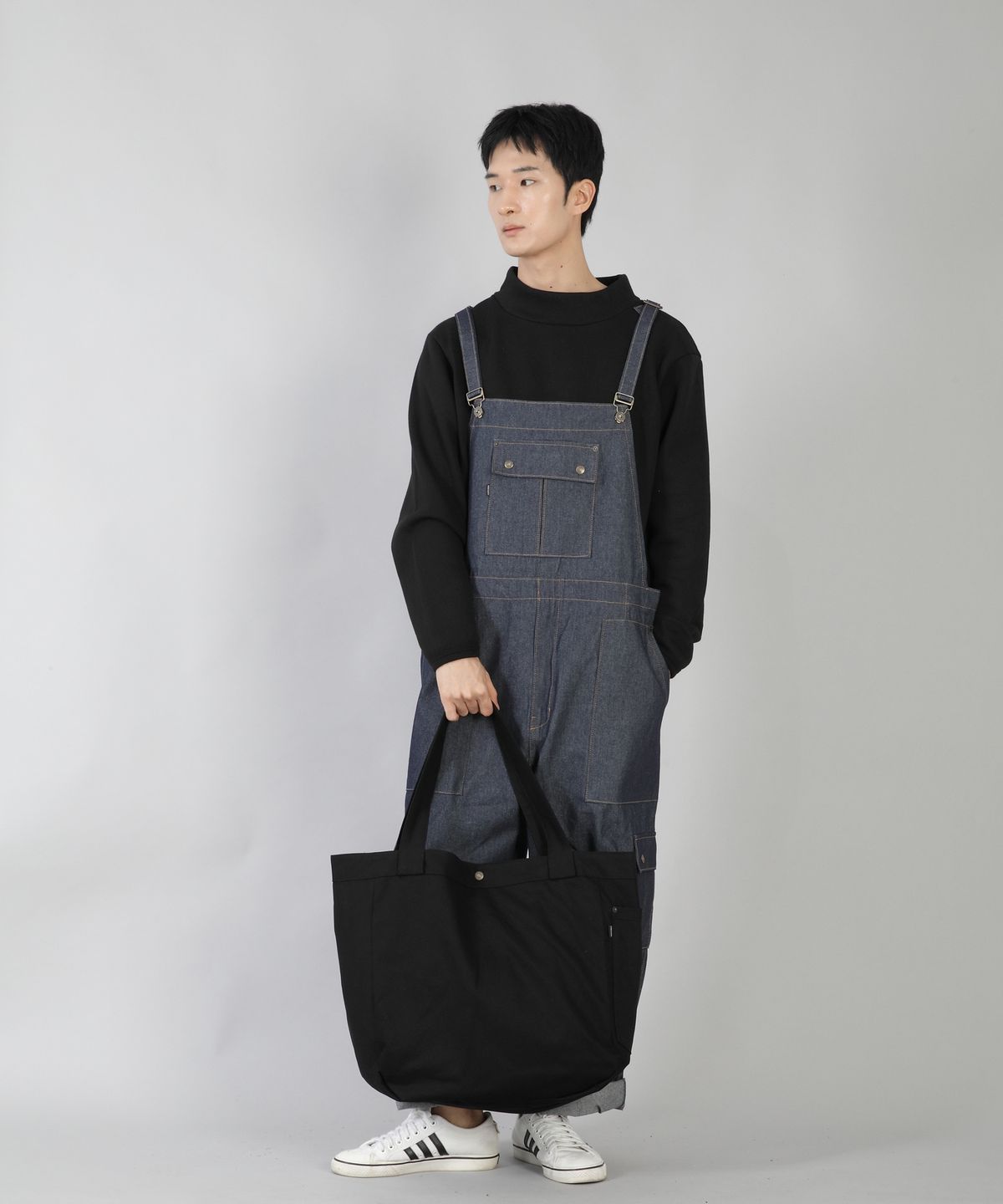 세인트크루(SAINTCREW) 빅볼륨 리벳 펜타곤 에코백 BRP-157 블랙