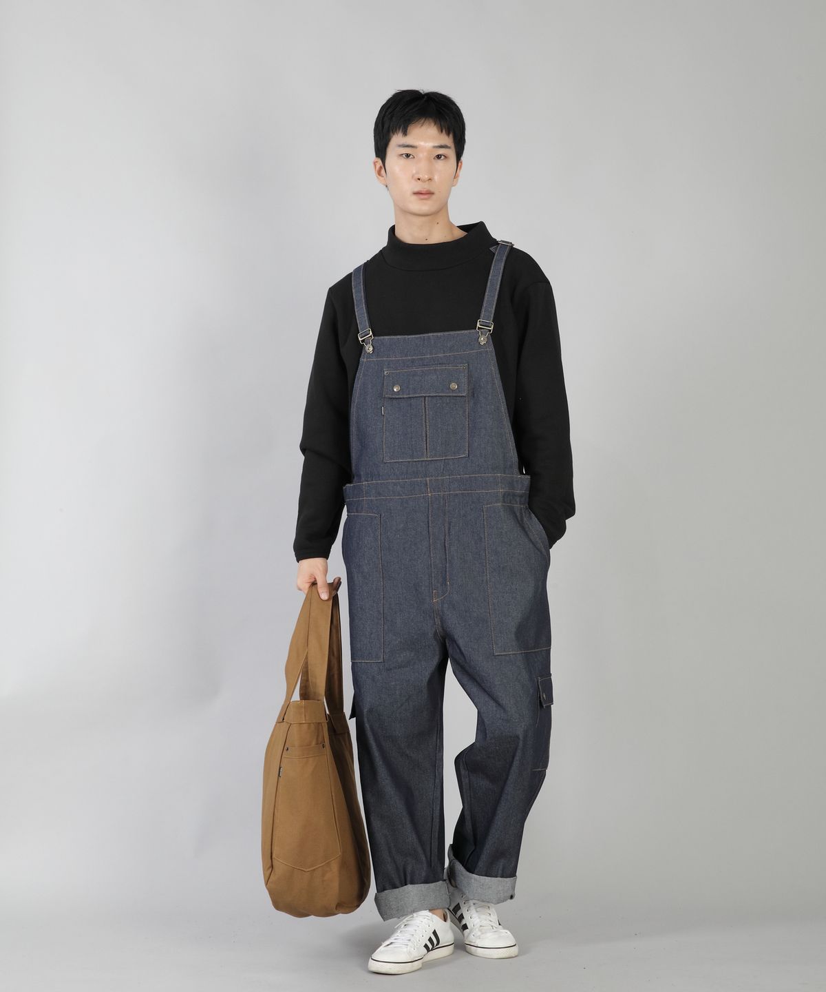 세인트크루(SAINTCREW) 빅볼륨 리벳 펜타곤 에코백 BRP-157 카멜