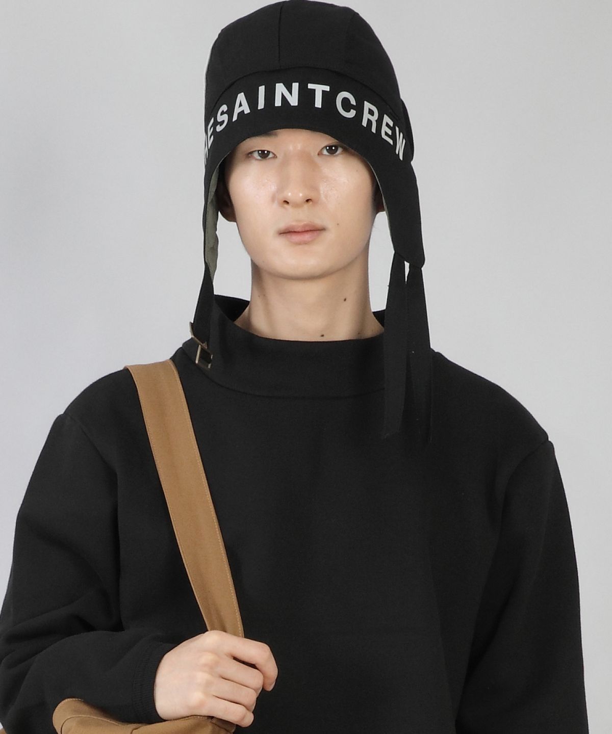 세인트크루(SAINTCREW) 더블스트랩 패딩 로고 트루퍼햇 DSP-1503 블랙