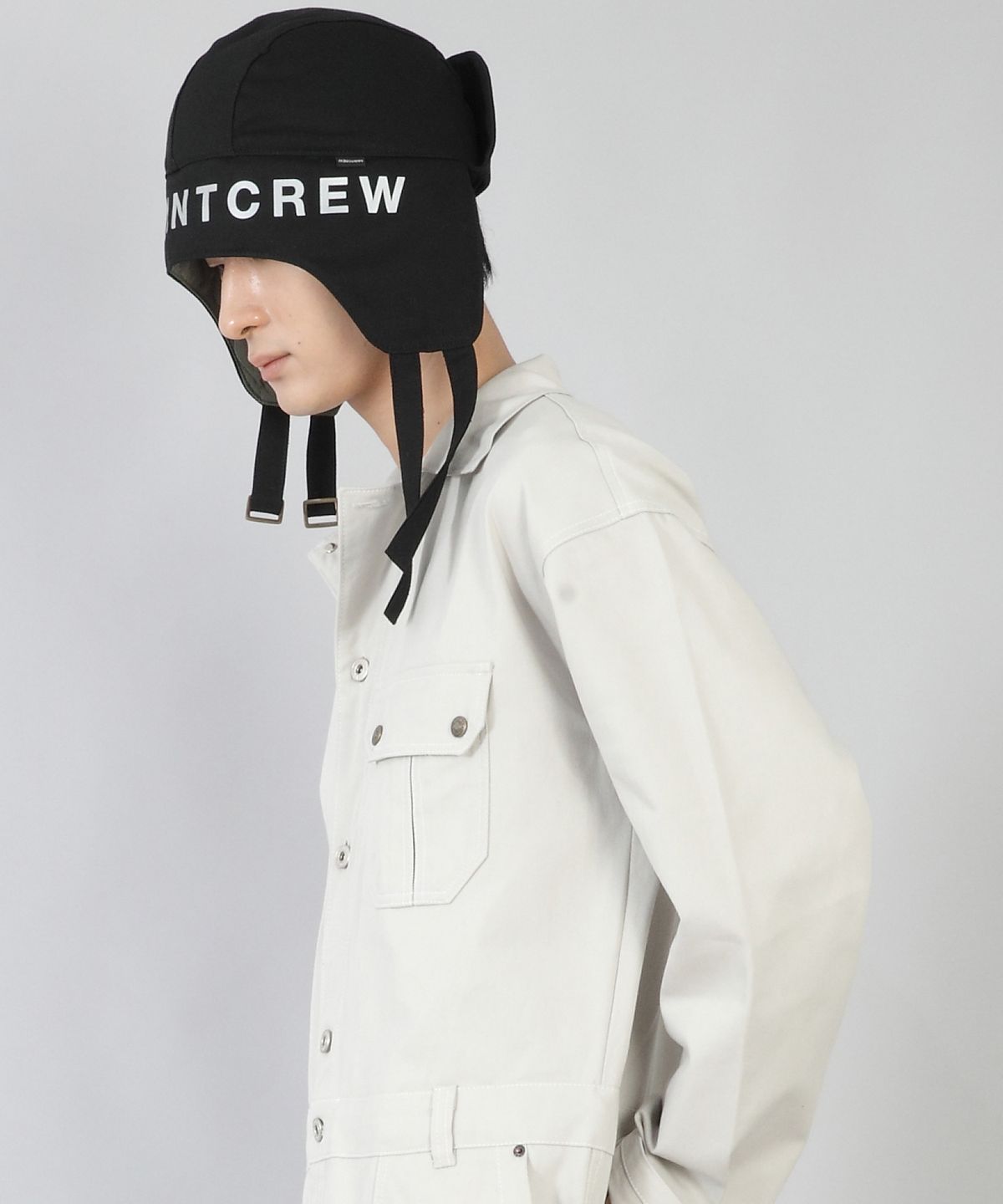 세인트크루(SAINTCREW) 더블스트랩 패딩 로고 트루퍼햇 DSP-1503 블랙